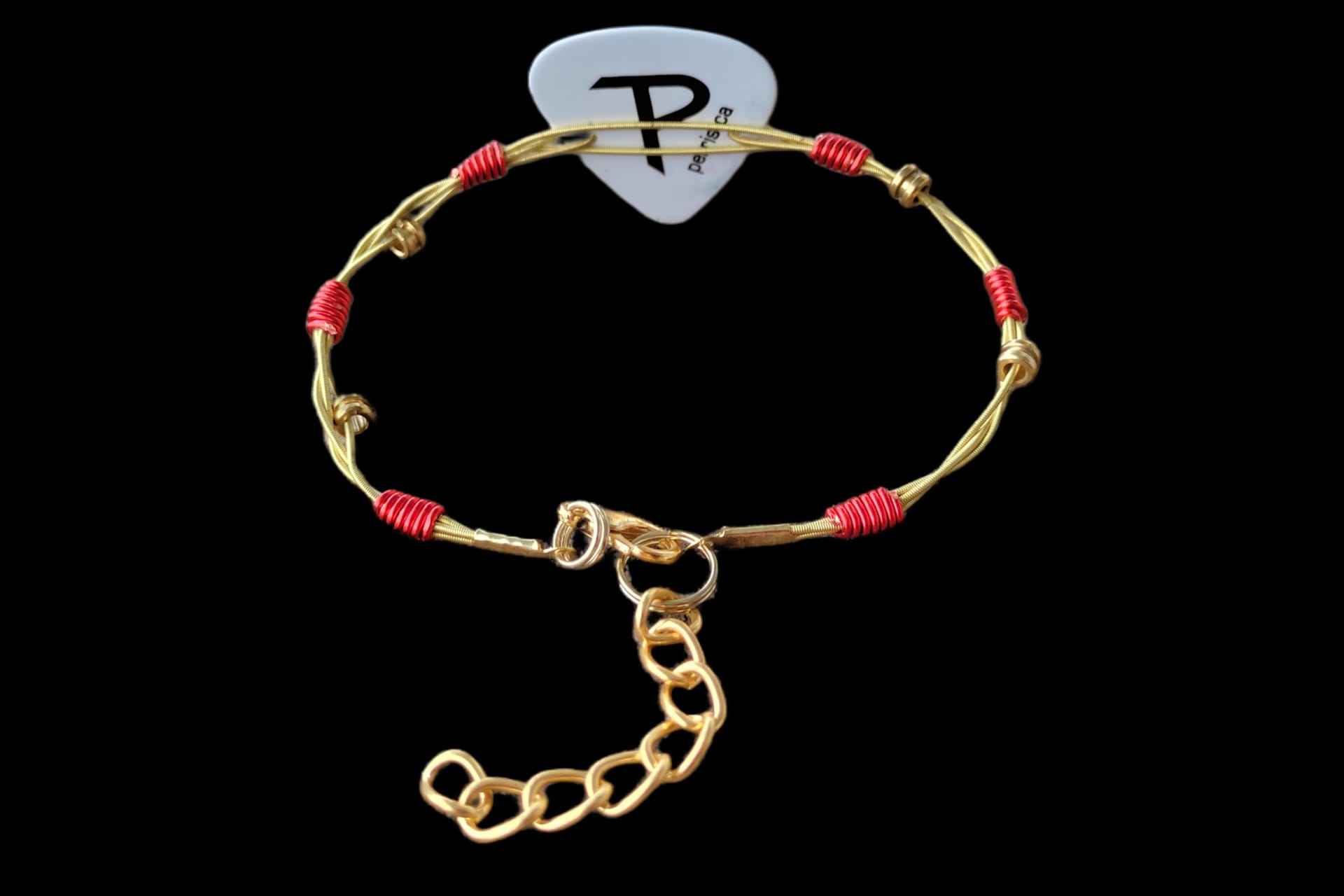 ACDC Guitar String Bracelet with Rock and Roll Train - Image 4