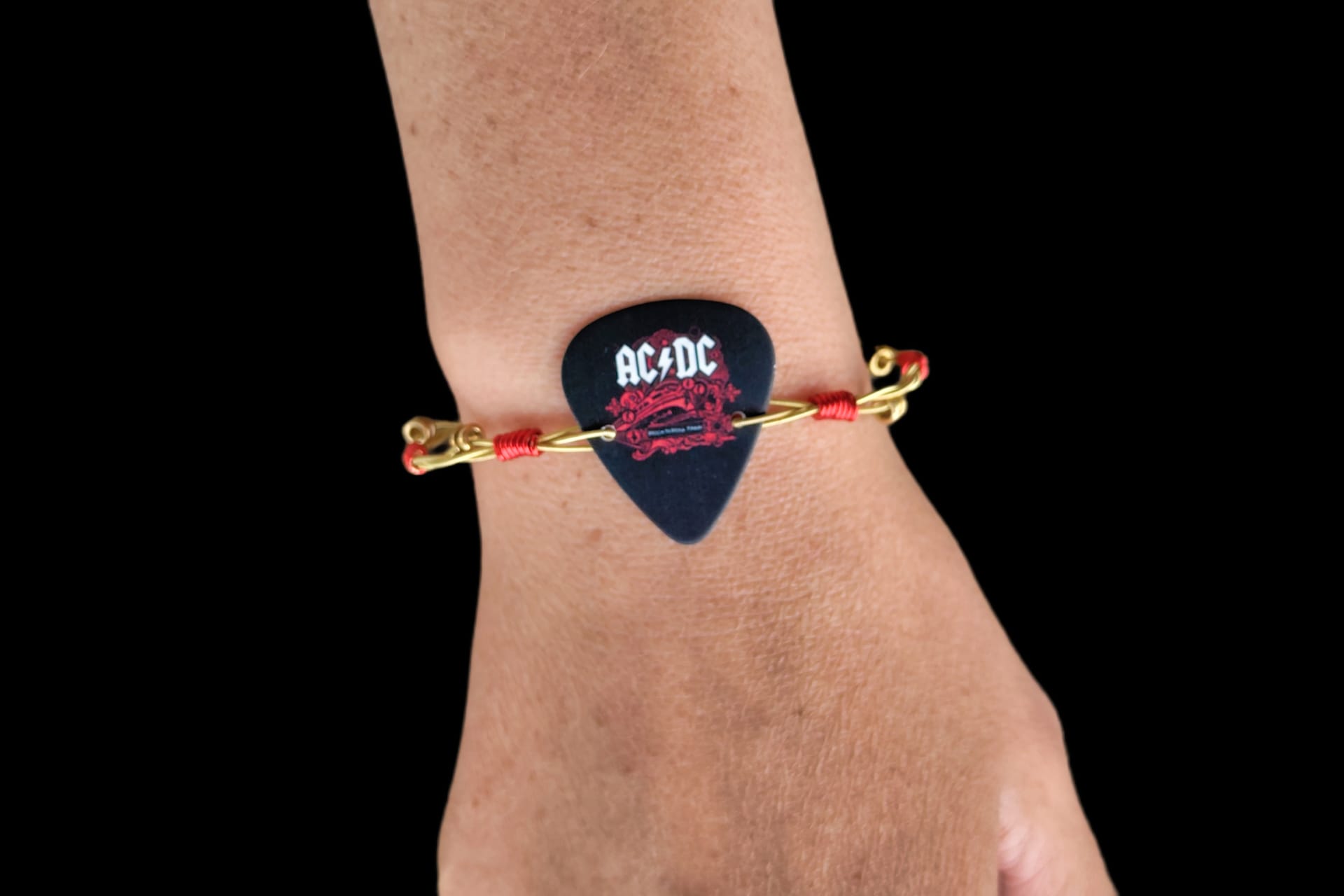ACDC Guitar String Bracelet with Rock and Roll Train - Image 8