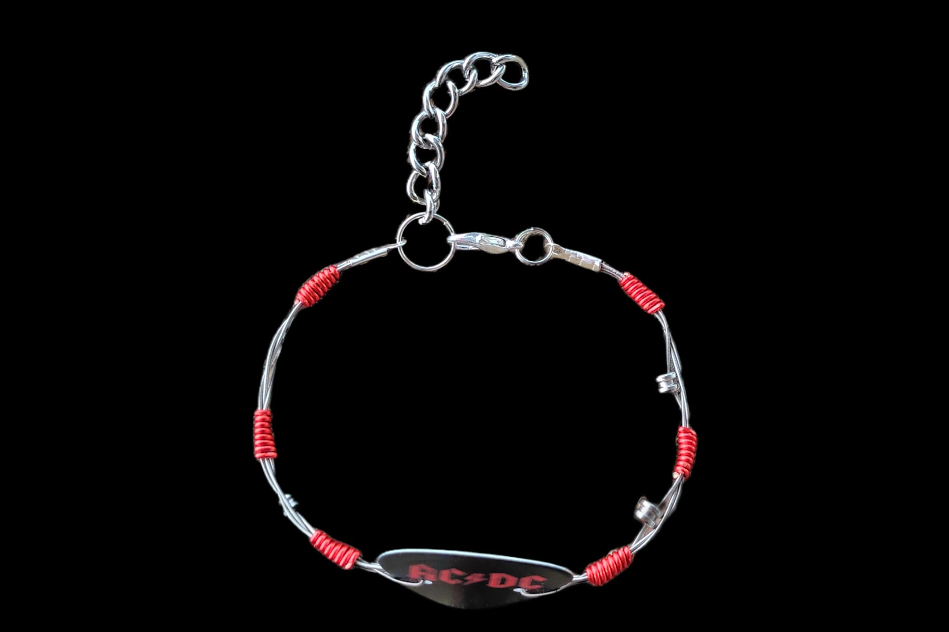 ACDC "Back in Black" Guitar String Bracelet - Image 6