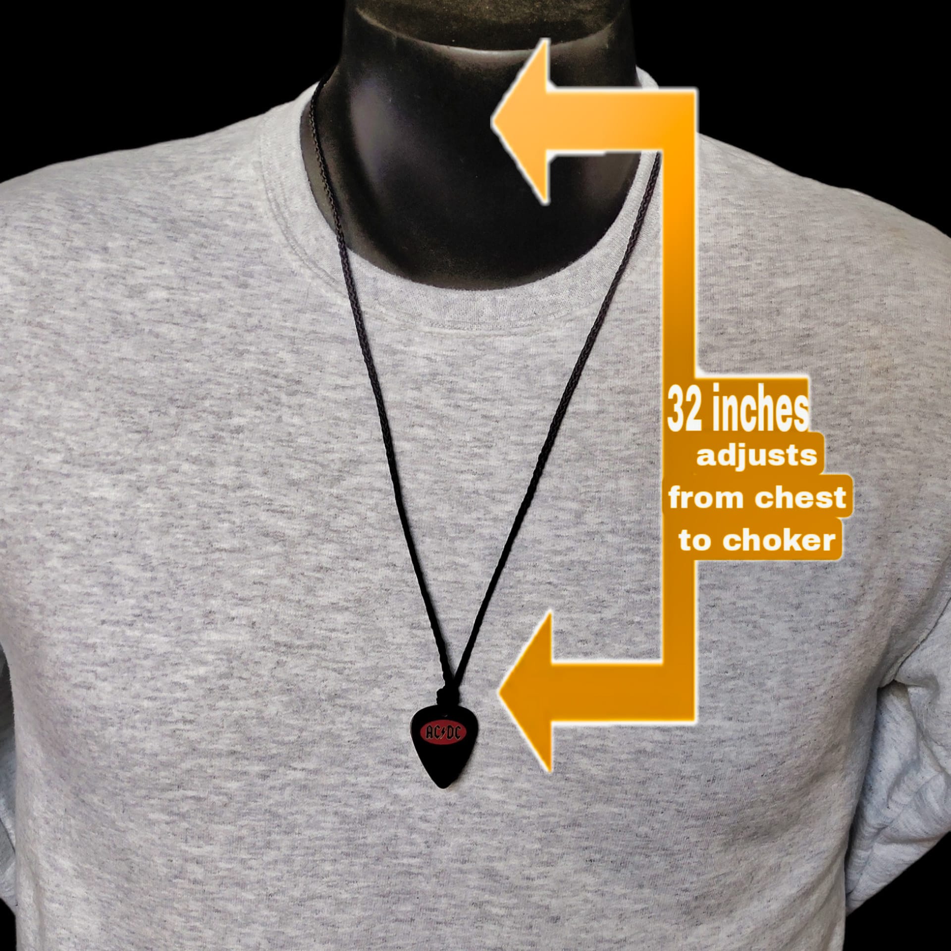 ACDC Guitar Pick Necklace - Image 3