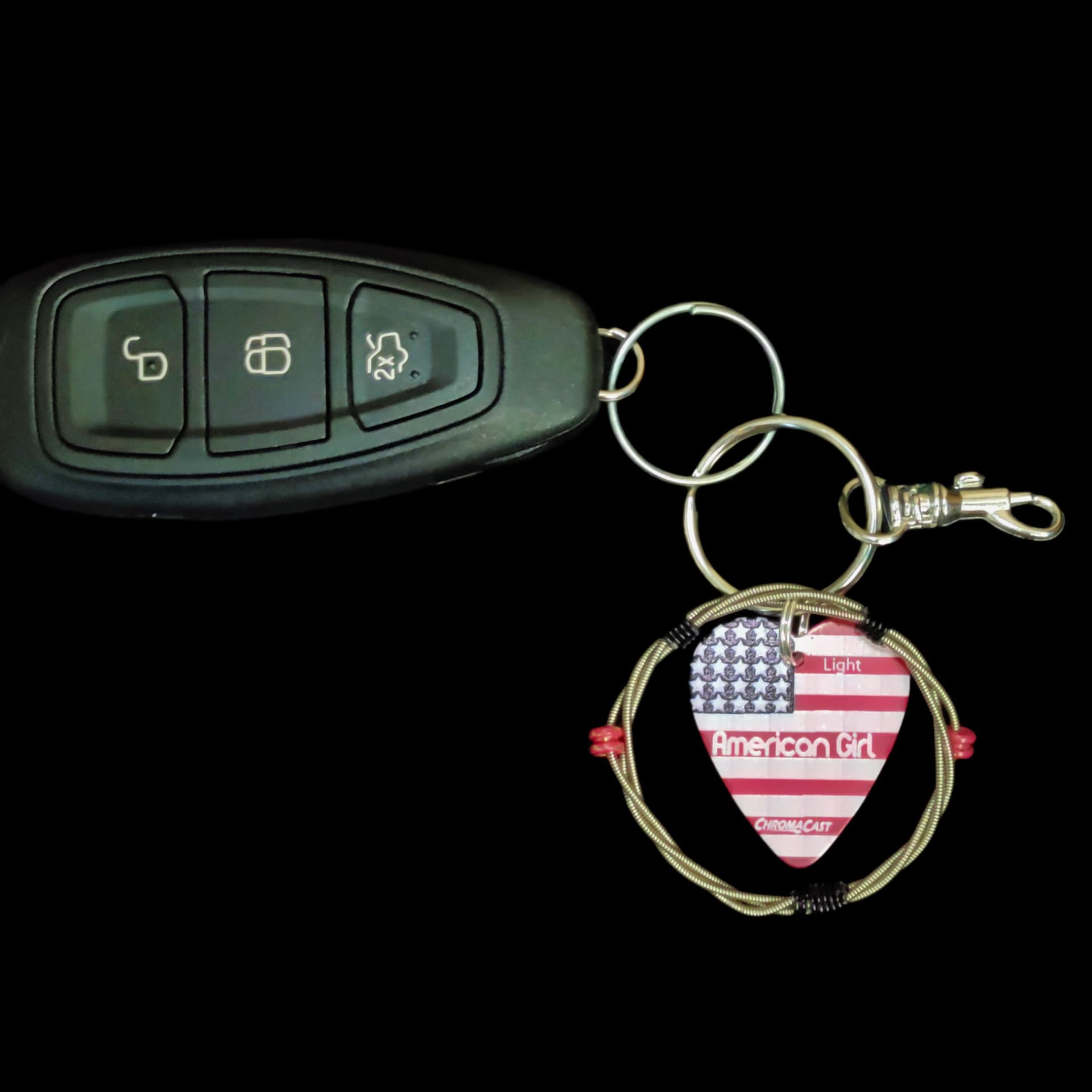American Girl Guitar String Keychain - Image 3