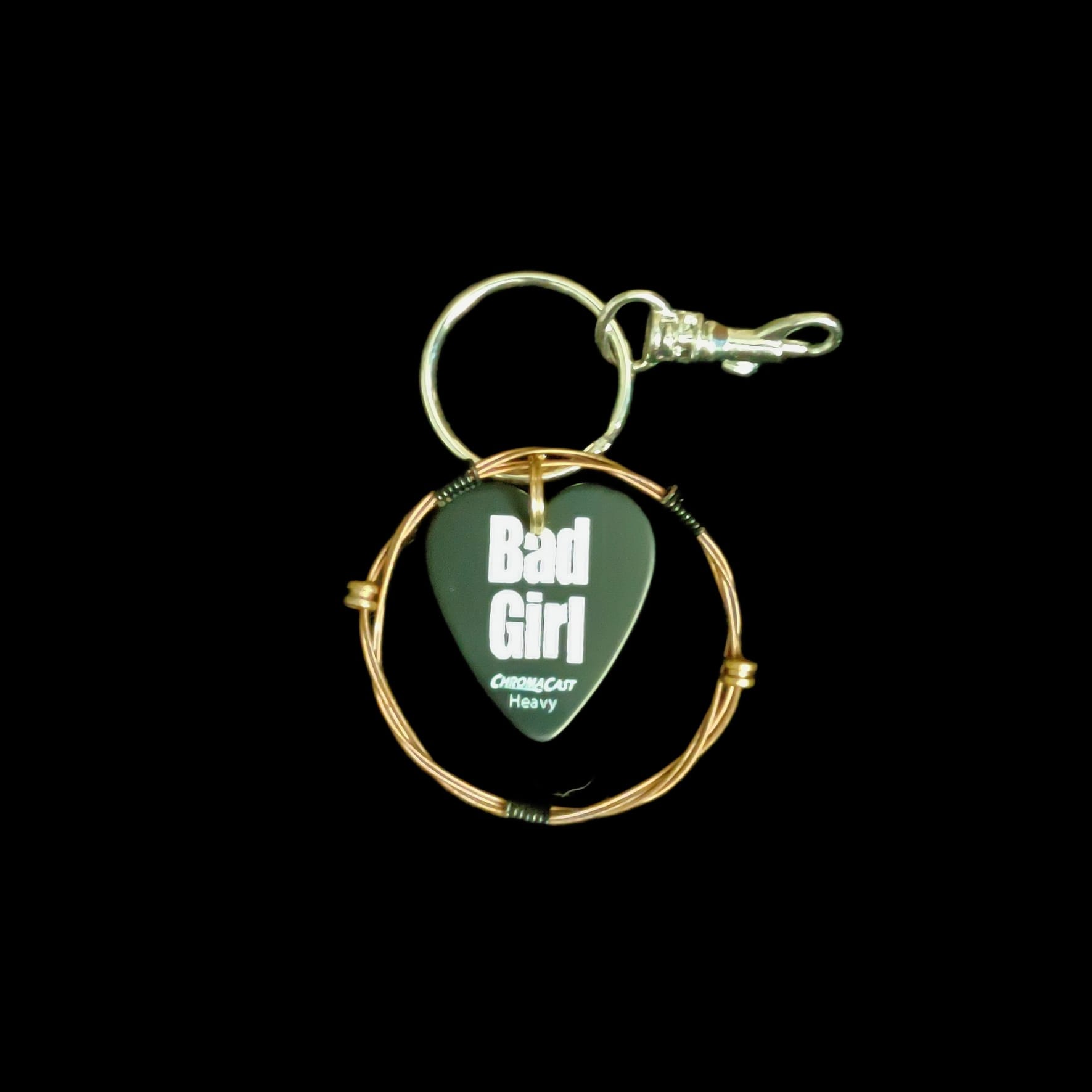 Bad Girl Guitar String Keychain Keychain