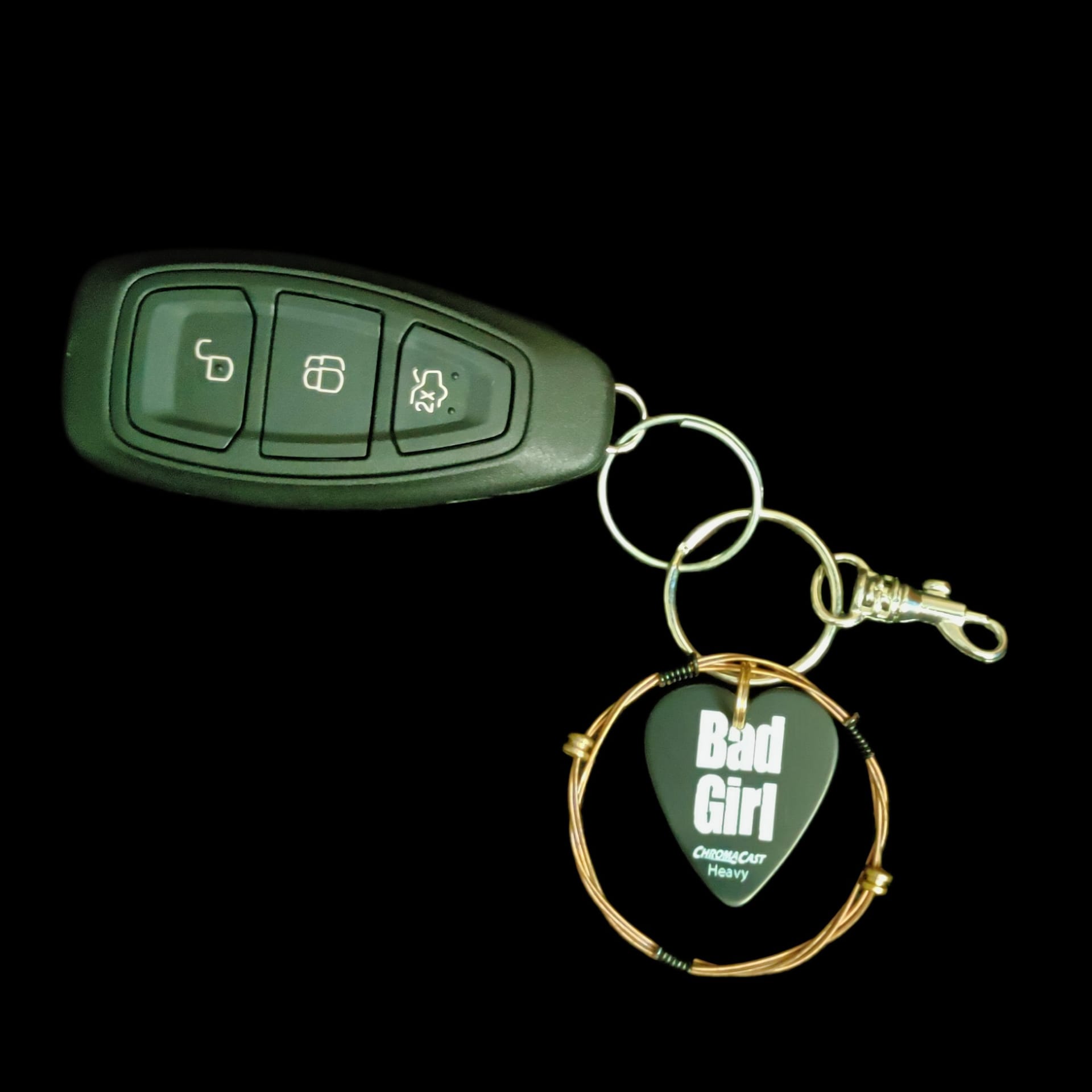 Bad Girl Guitar String Keychain Keychain - Image 3