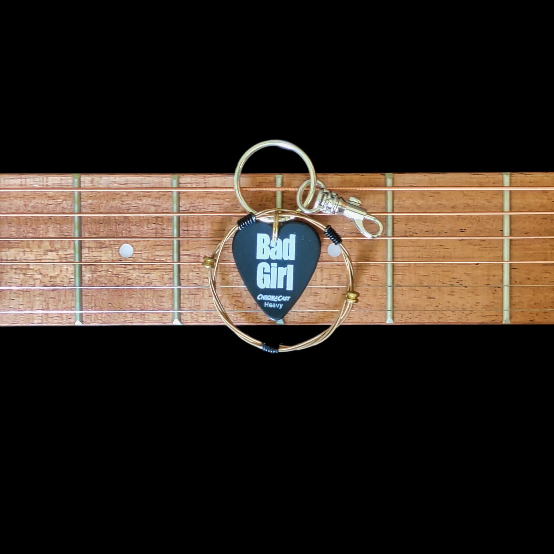 Bad Girl Guitar String Keychain Keychain - Image 5