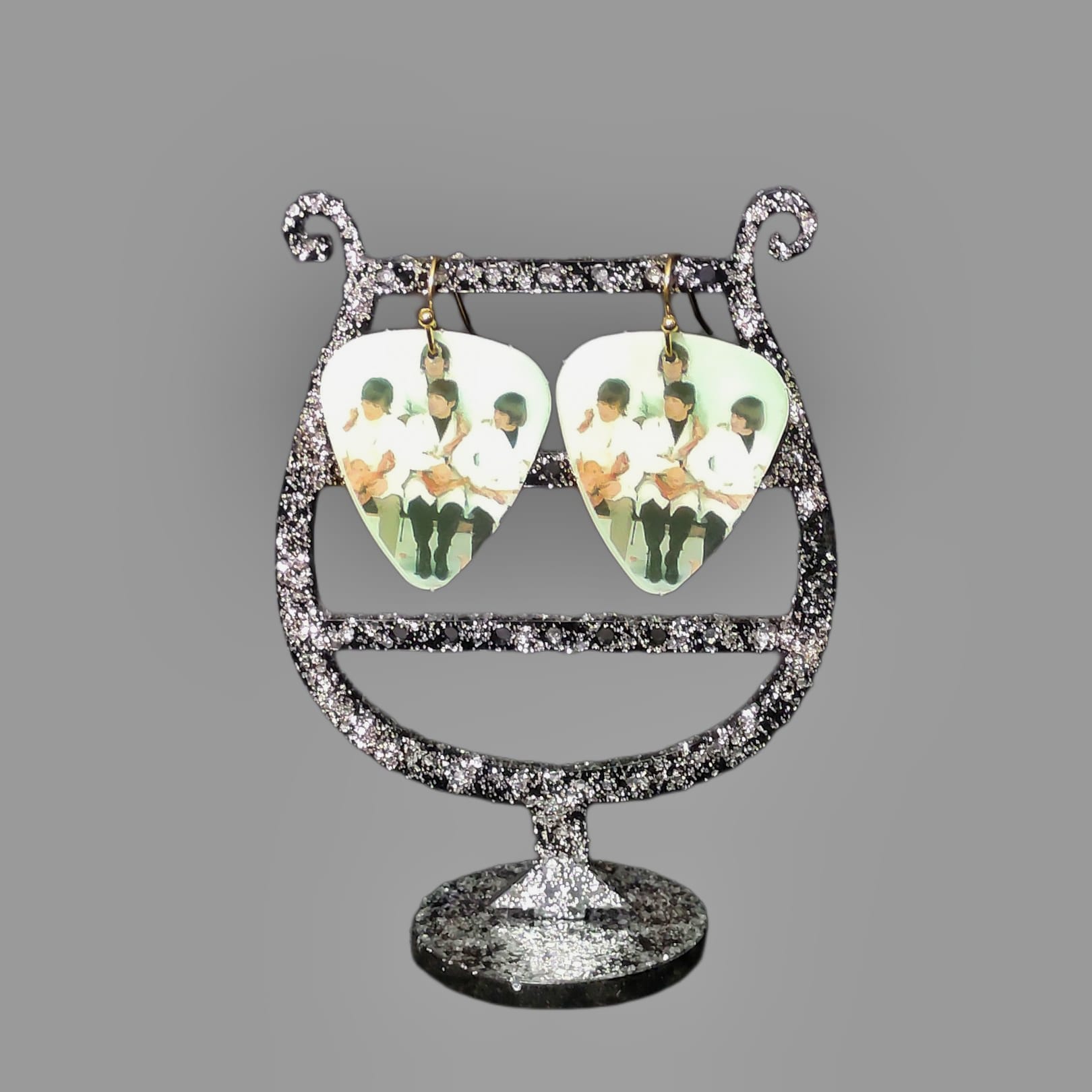 The Beatles "Yesterday and Today" Guitar Pick Earrings - Image 8