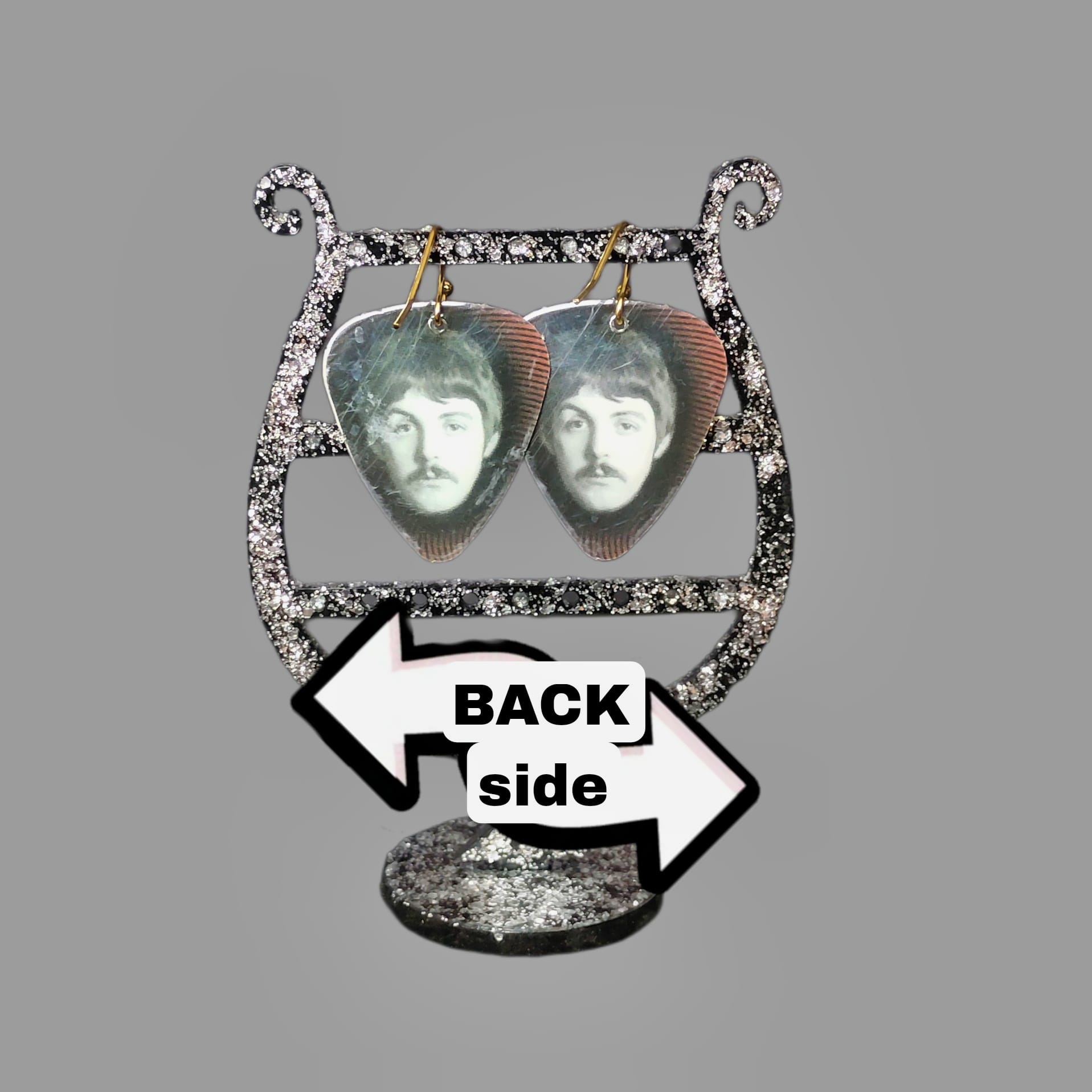 The Beatles "Yesterday and Today" Guitar Pick Earrings - Image 10