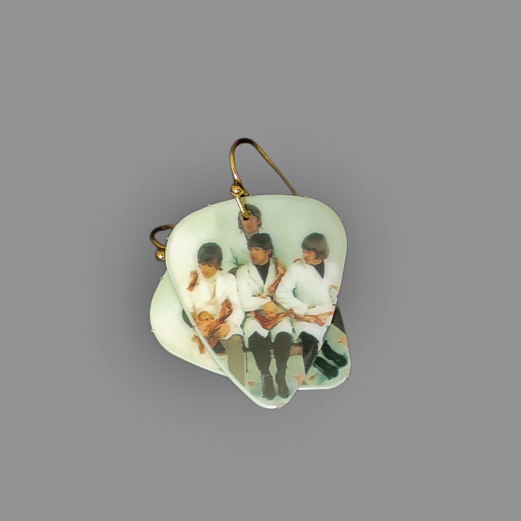 The Beatles "Yesterday and Today" Guitar Pick Earrings - Image 12