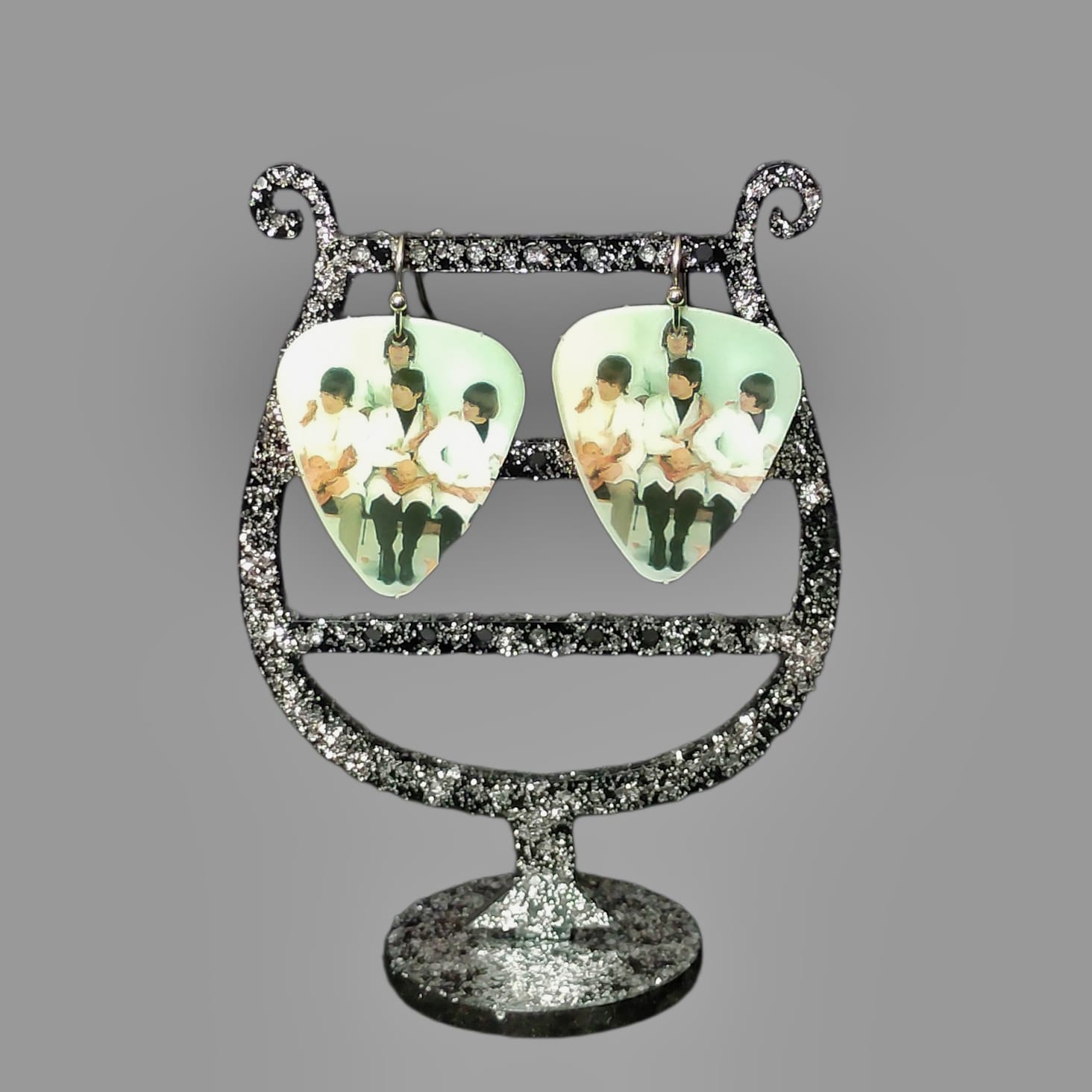 The Beatles "Yesterday and Today" Guitar Pick Earrings