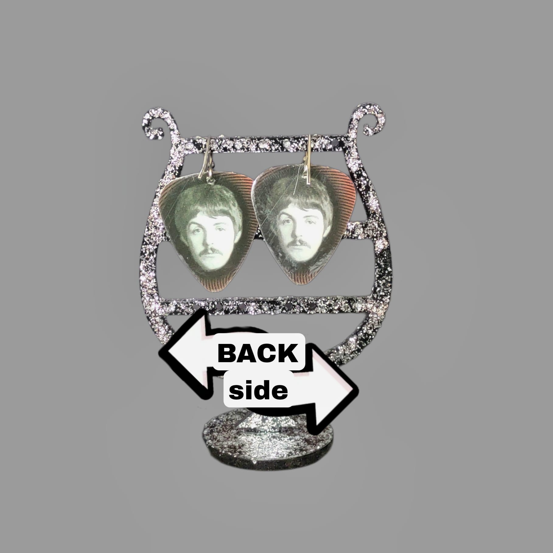 The Beatles "Yesterday and Today" Guitar Pick Earrings - Image 4