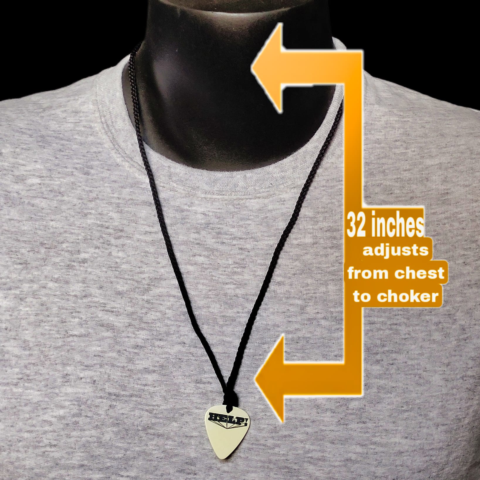 The Beatles "Help" Guitar Pick Necklace - Image 4