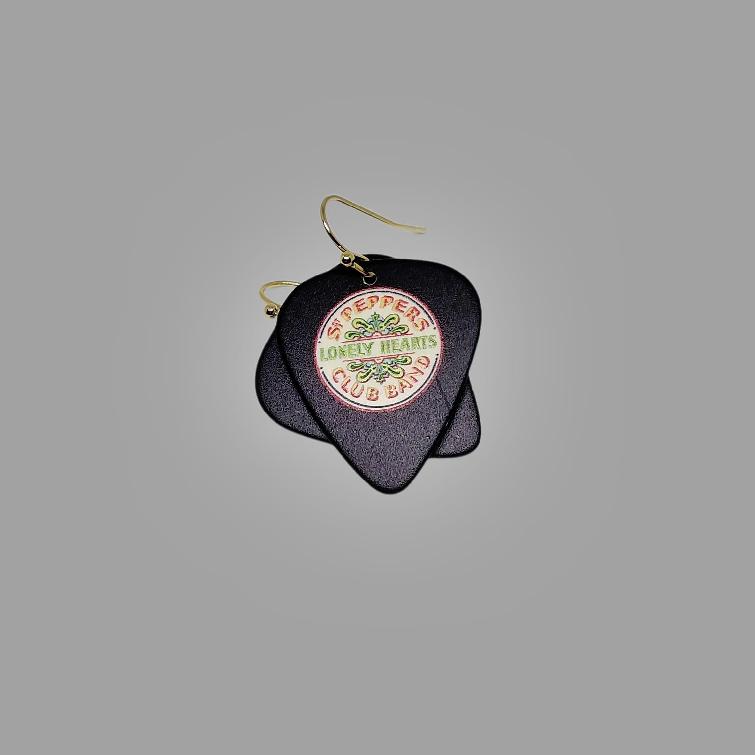 The Beatles Sergeant Pepper's Lonely Hearts Club Band Guitar Pick Earrings - Image 11
