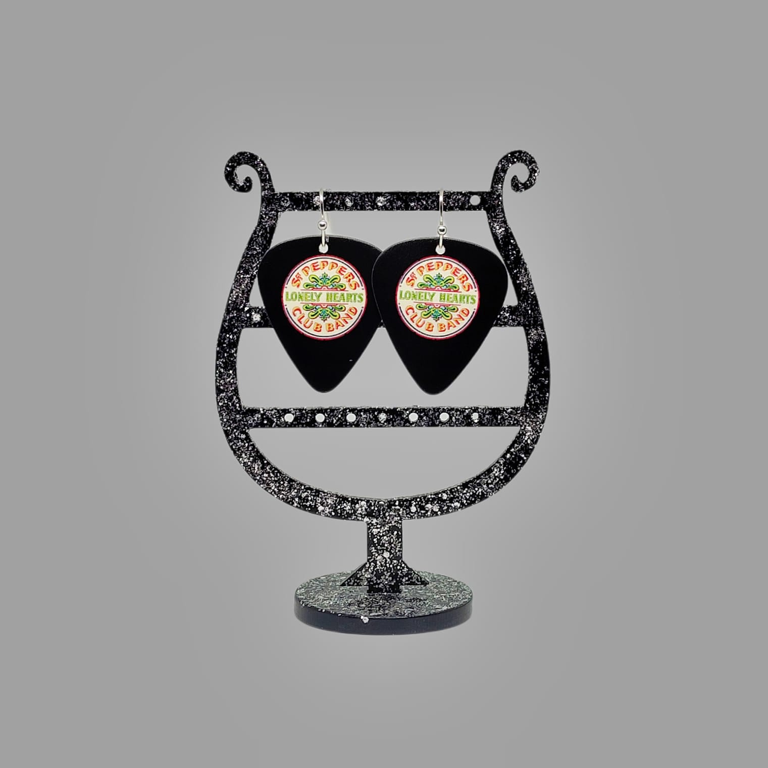 The Beatles Sergeant Pepper's Lonely Hearts Club Band Guitar Pick Earrings