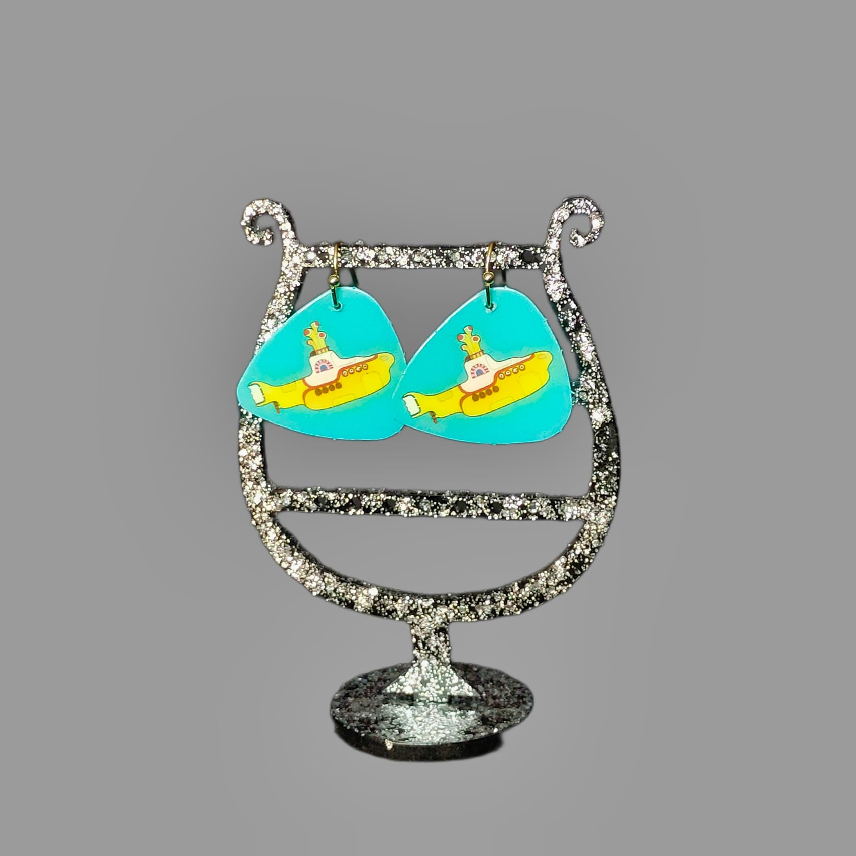 The Beatles Yellow Submarine Guitar Pick Earrings