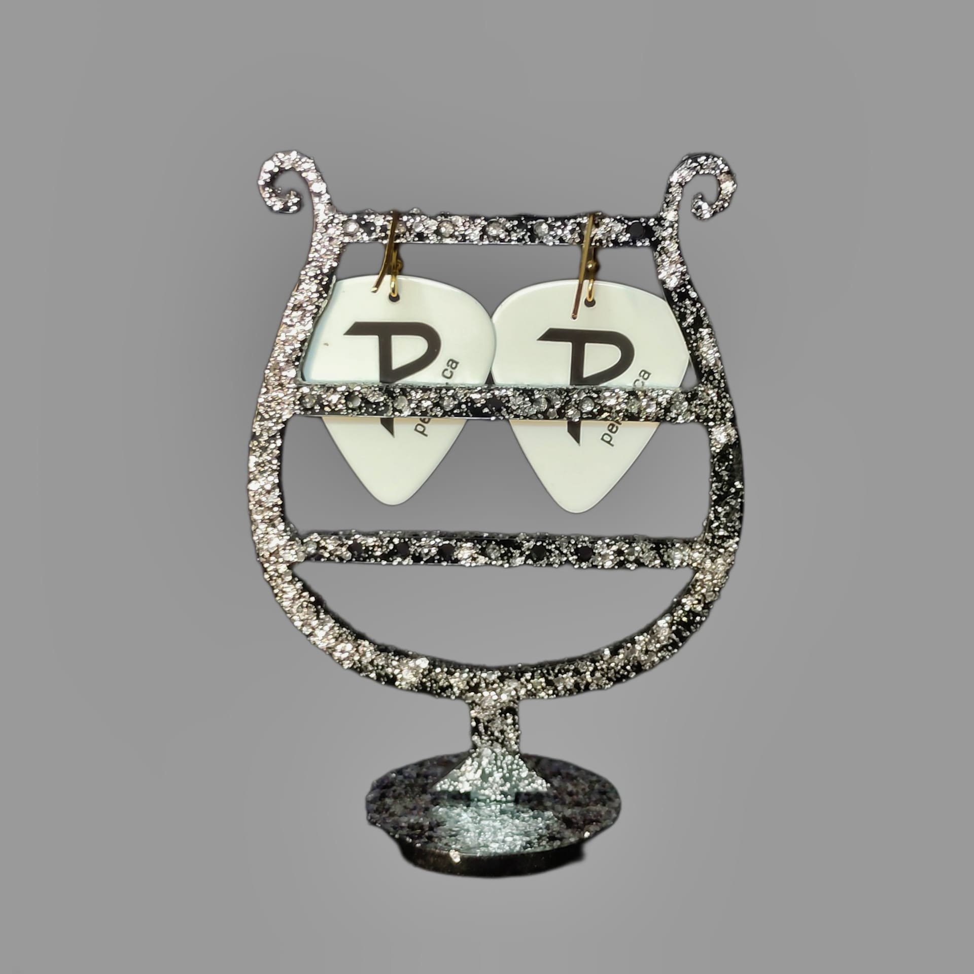 David Bowie Gold Logo Guitar Pick Earrings - Image 9