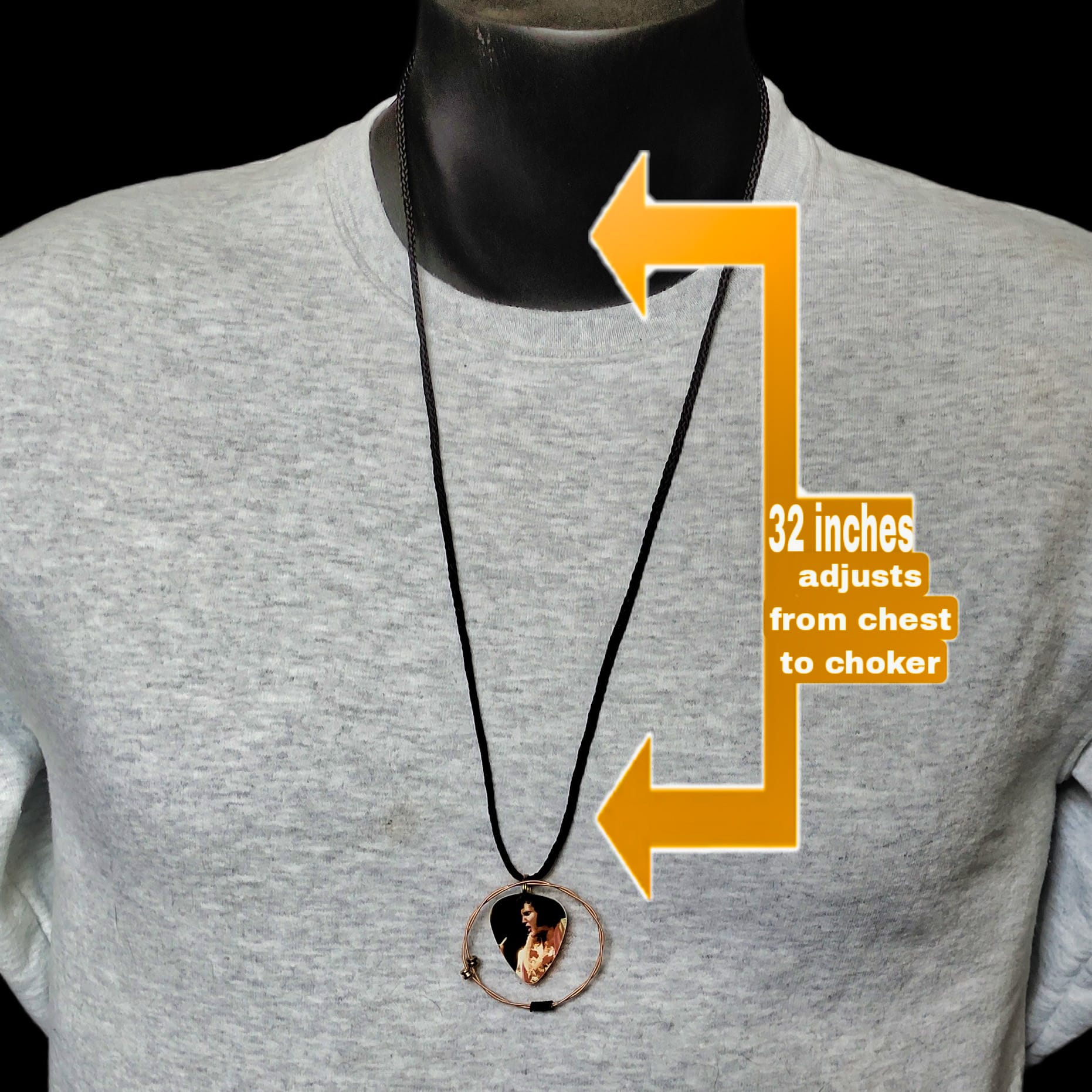 Elvis Presley Guitar String Necklace "King of Rock" - Image 3