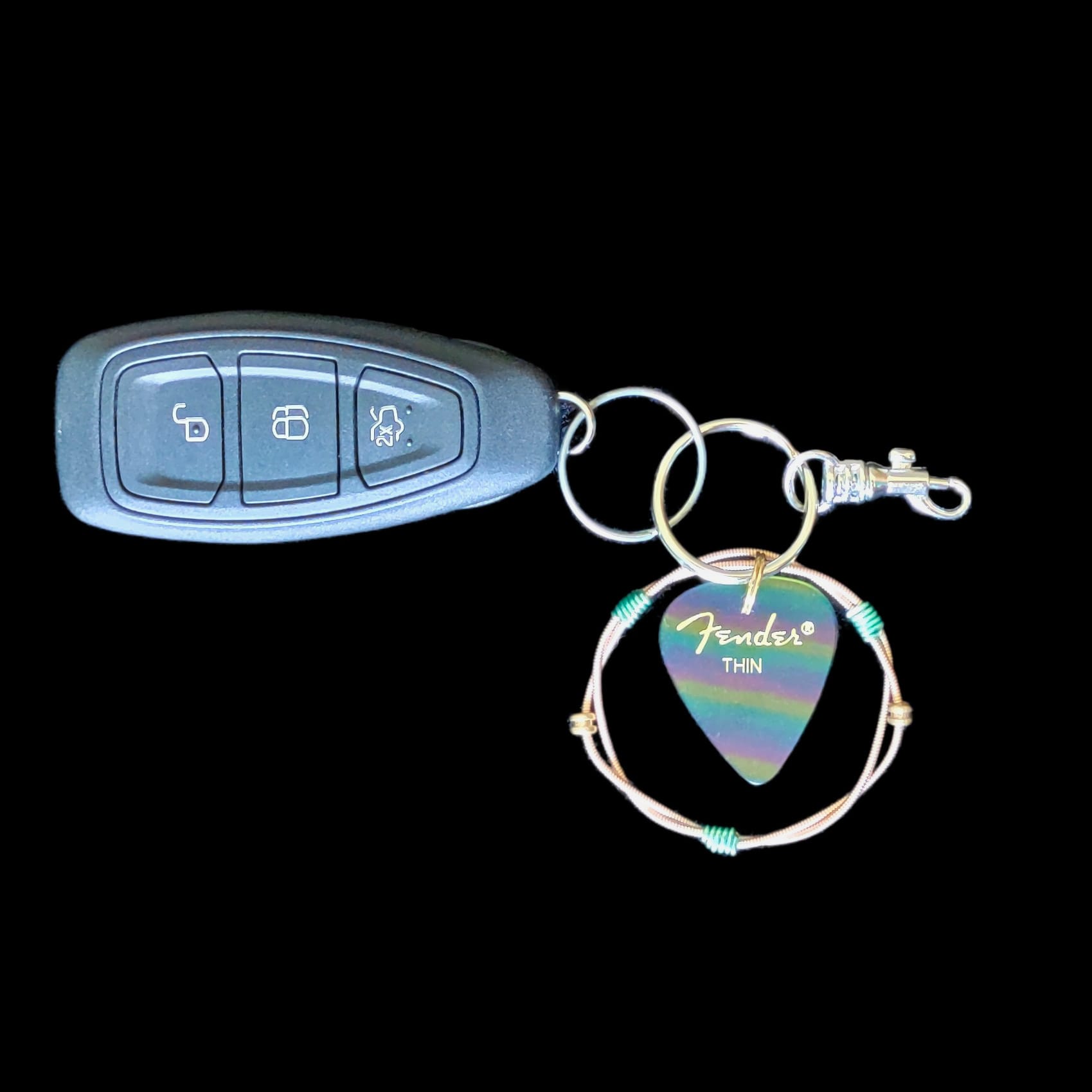 Fender "Rainbow" Guitar String Keychain - Image 3