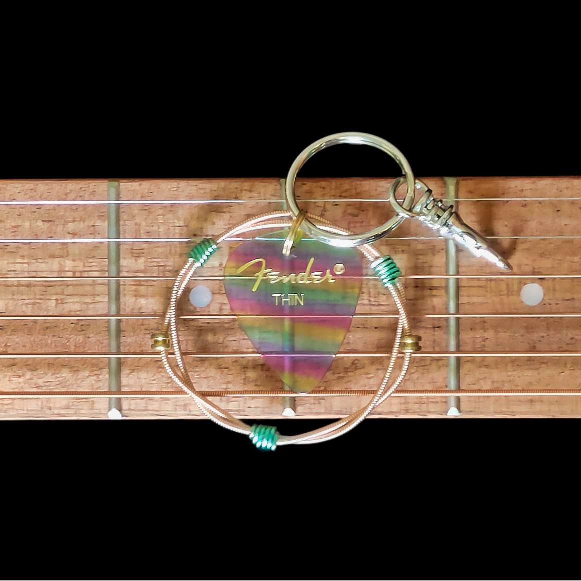 Fender "Rainbow" Guitar String Keychain - Image 5