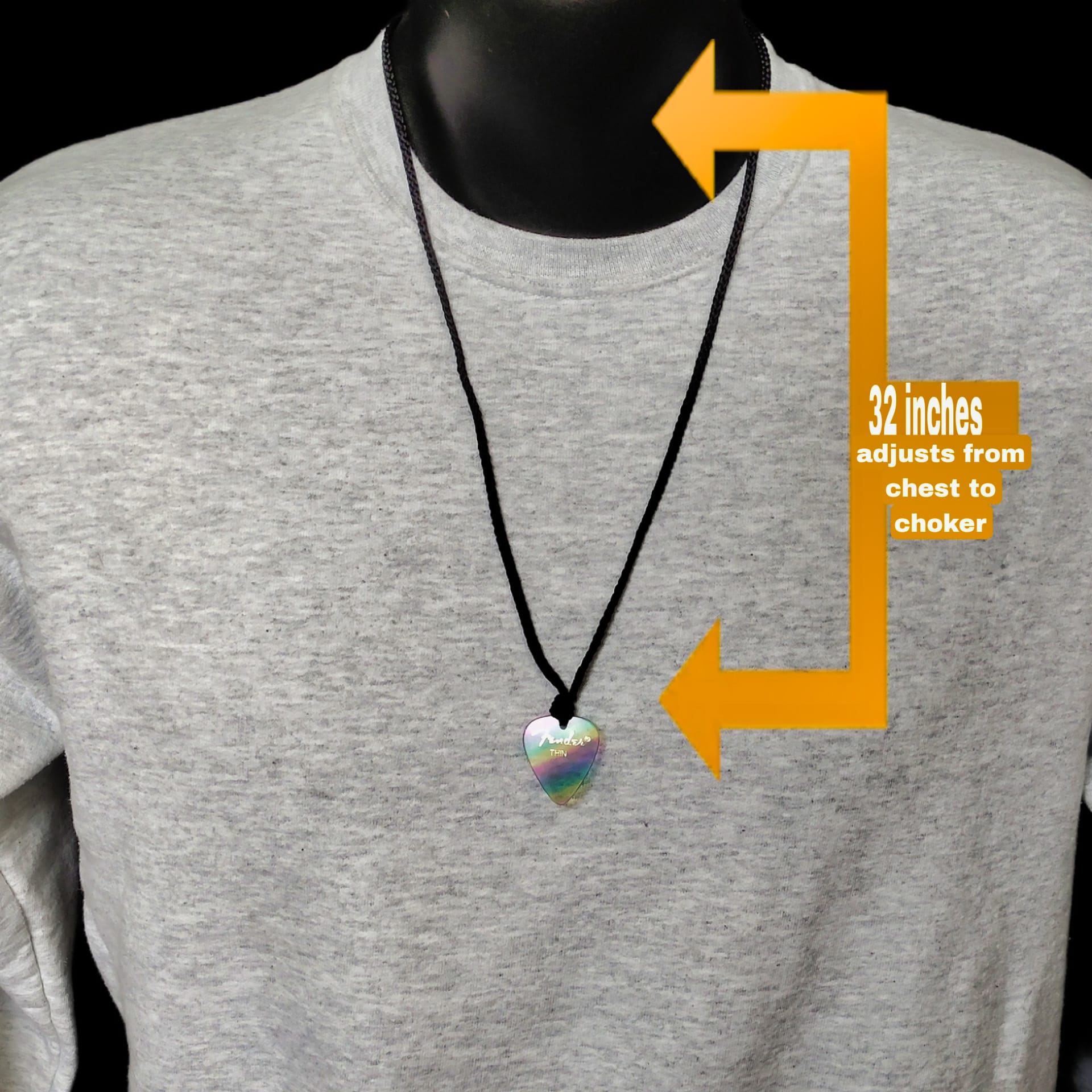 Fender Rainbow Adjustable Guitar Pick Necklace by Restrumed - Image 5
