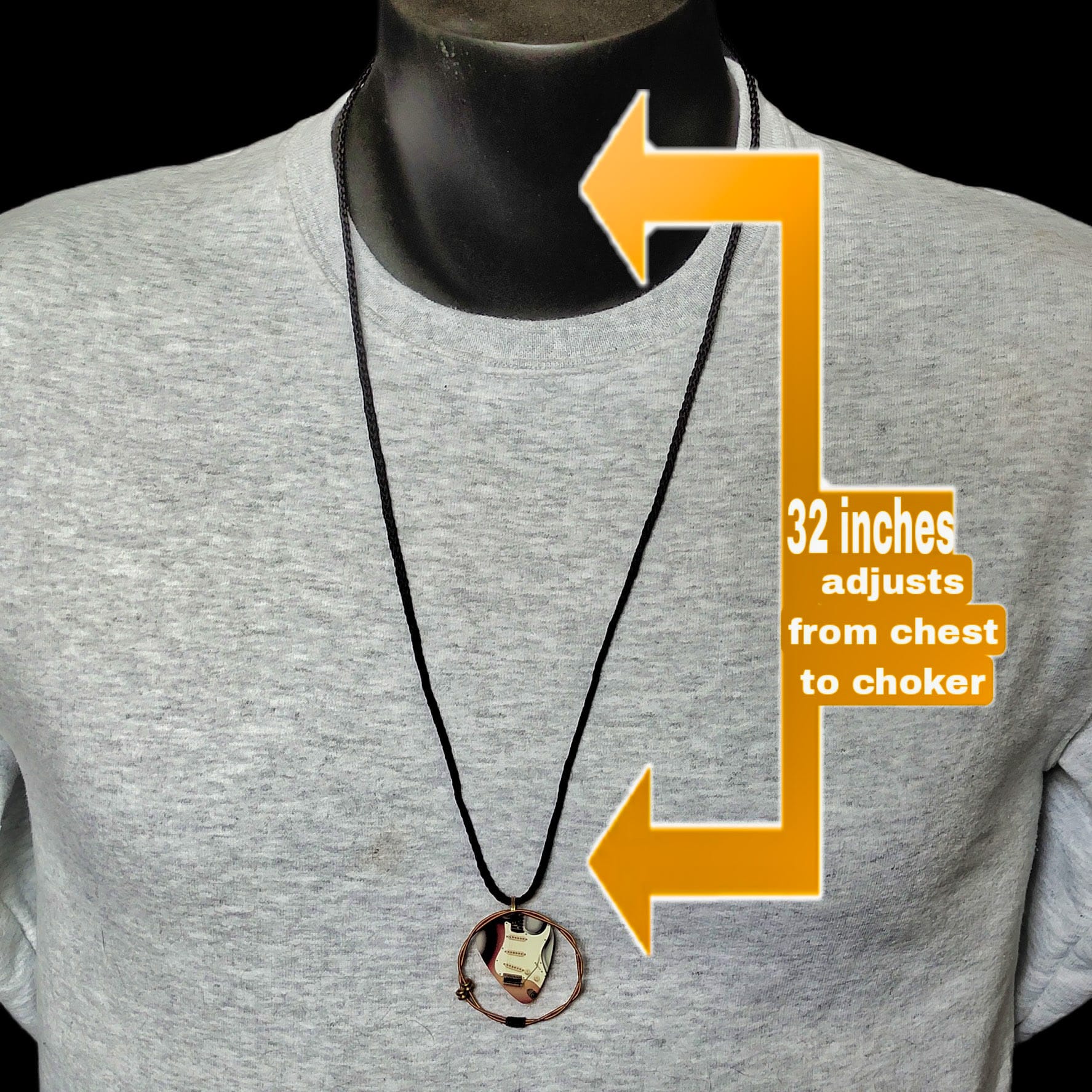 Fender "Stratocaster" Guitar String Necklace - Image 3