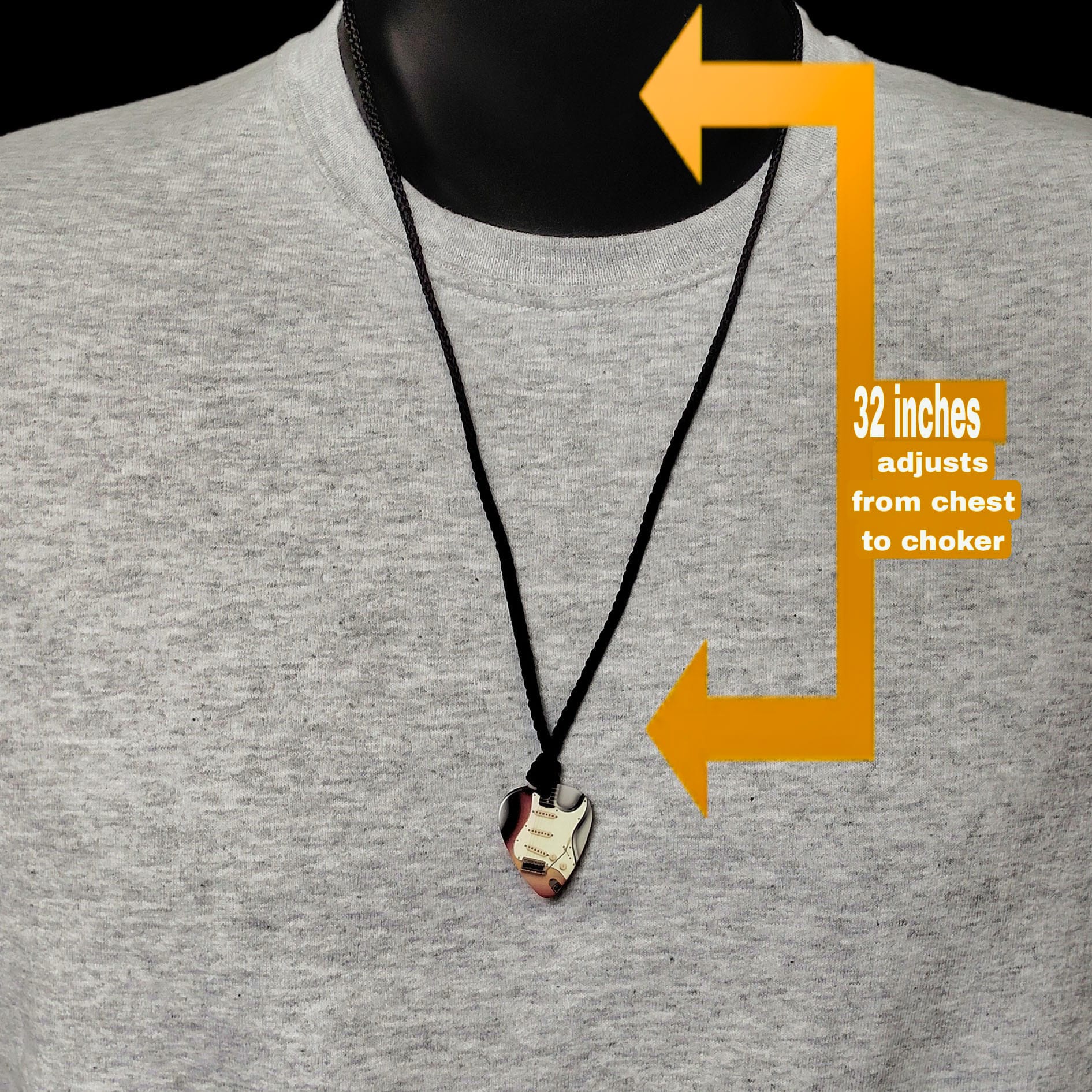 Fender Strat Adjustable Guitar Pick Necklace - Image 5