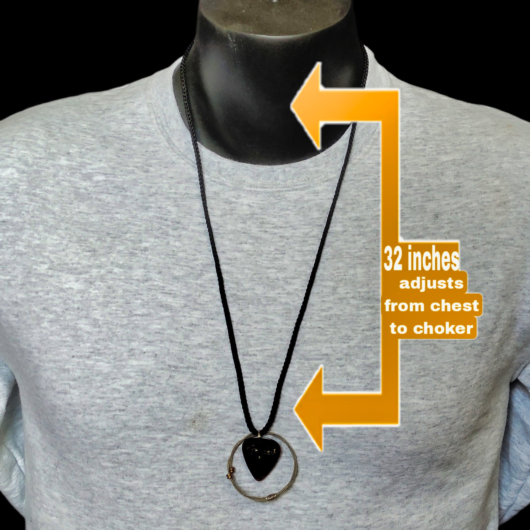 Fender Guitar String Necklace in "Tortoise Shell" - Image 3