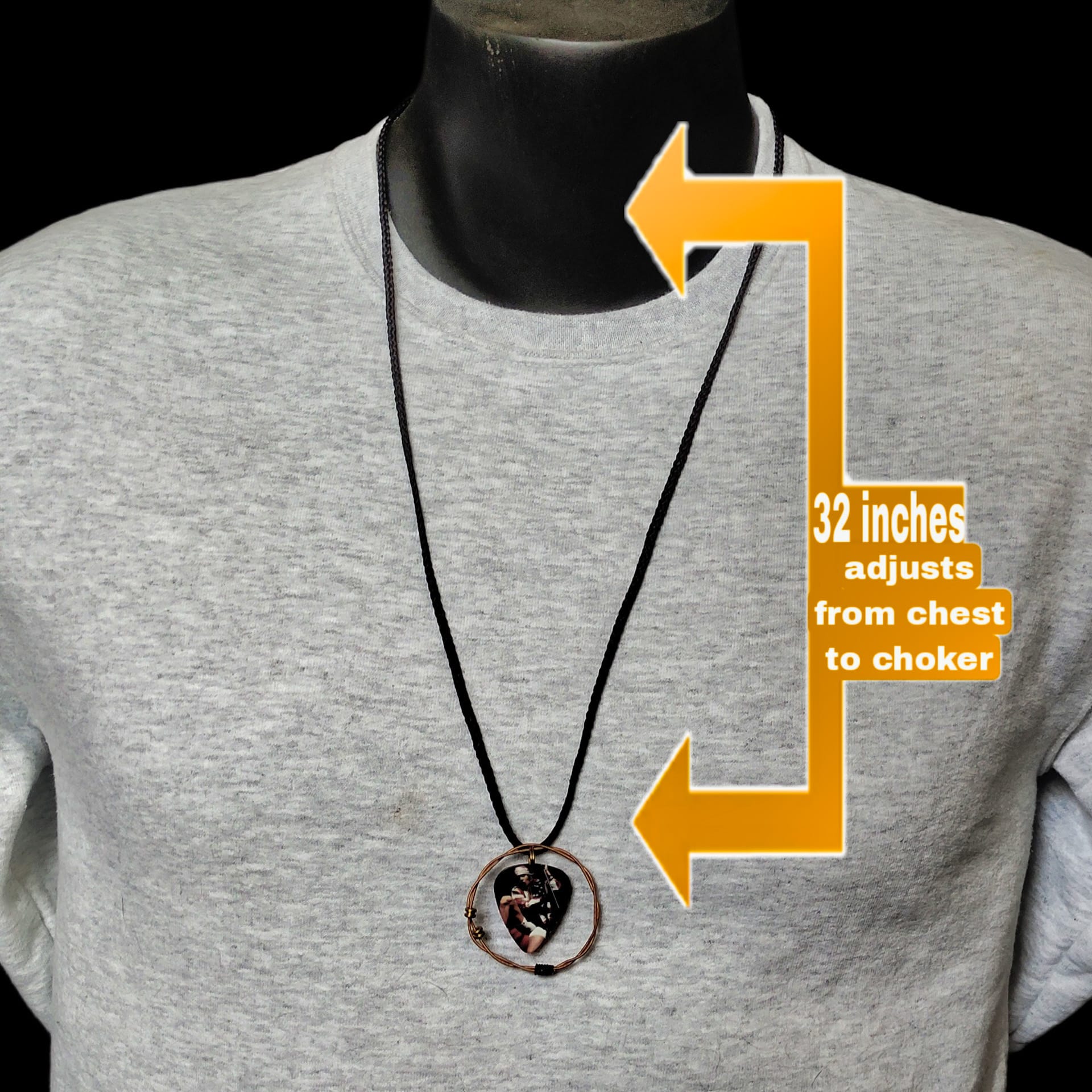 Guns N' Roses Guitar String Necklace with Axl Rose