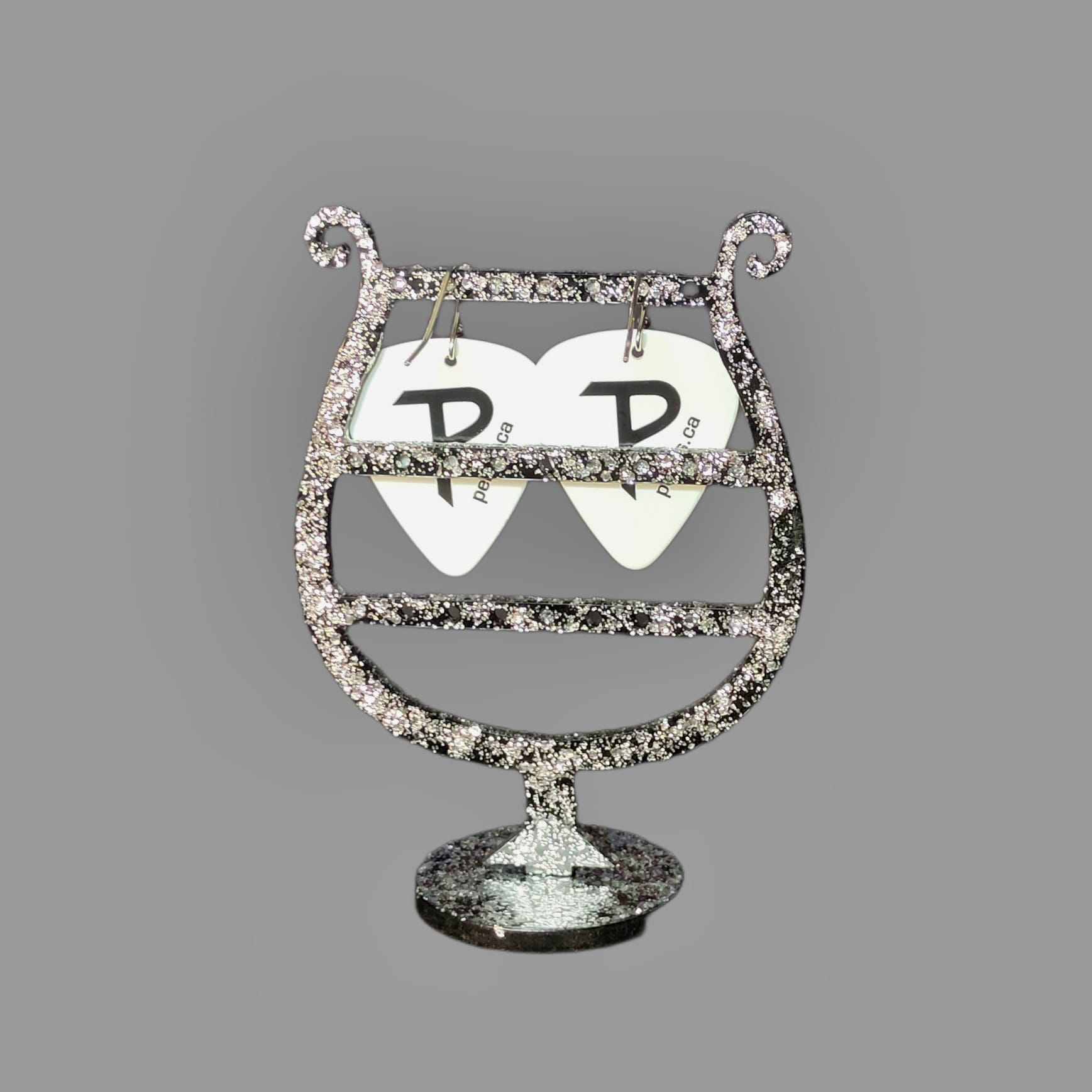 Guns N' Roses Logo Guitar Pick Earrings - Image 4