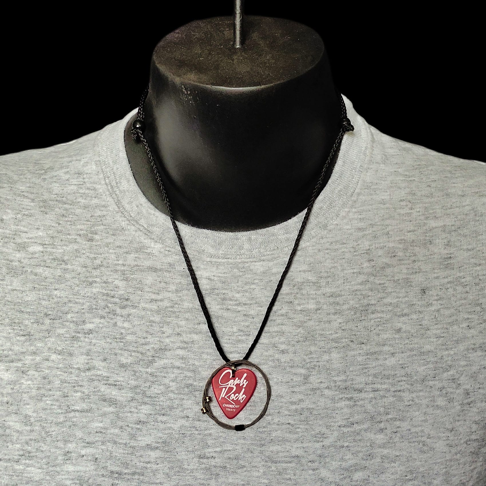 "Girls Rock" Guitar String Necklace - Image 4