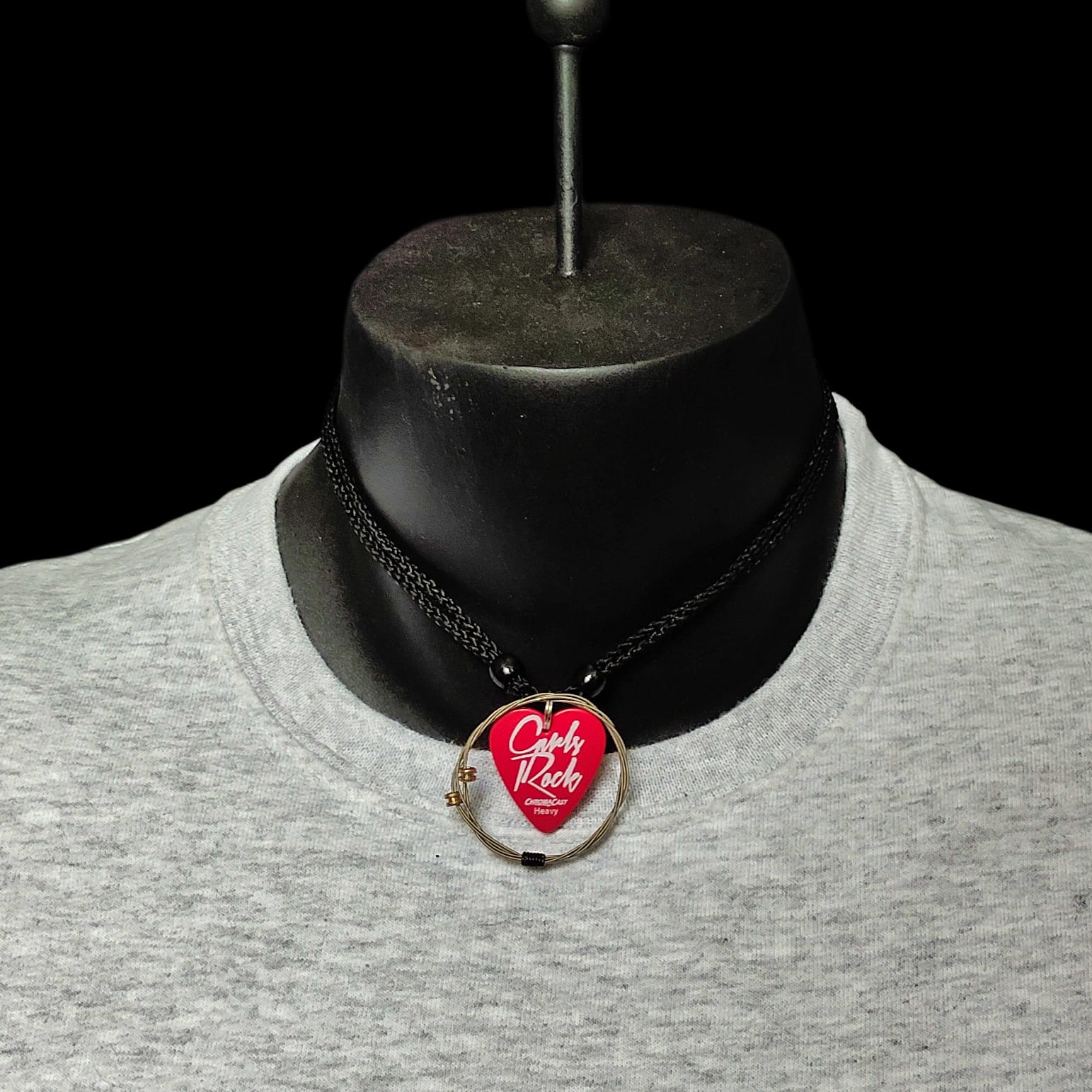 "Girls Rock" Guitar String Necklace - Image 5