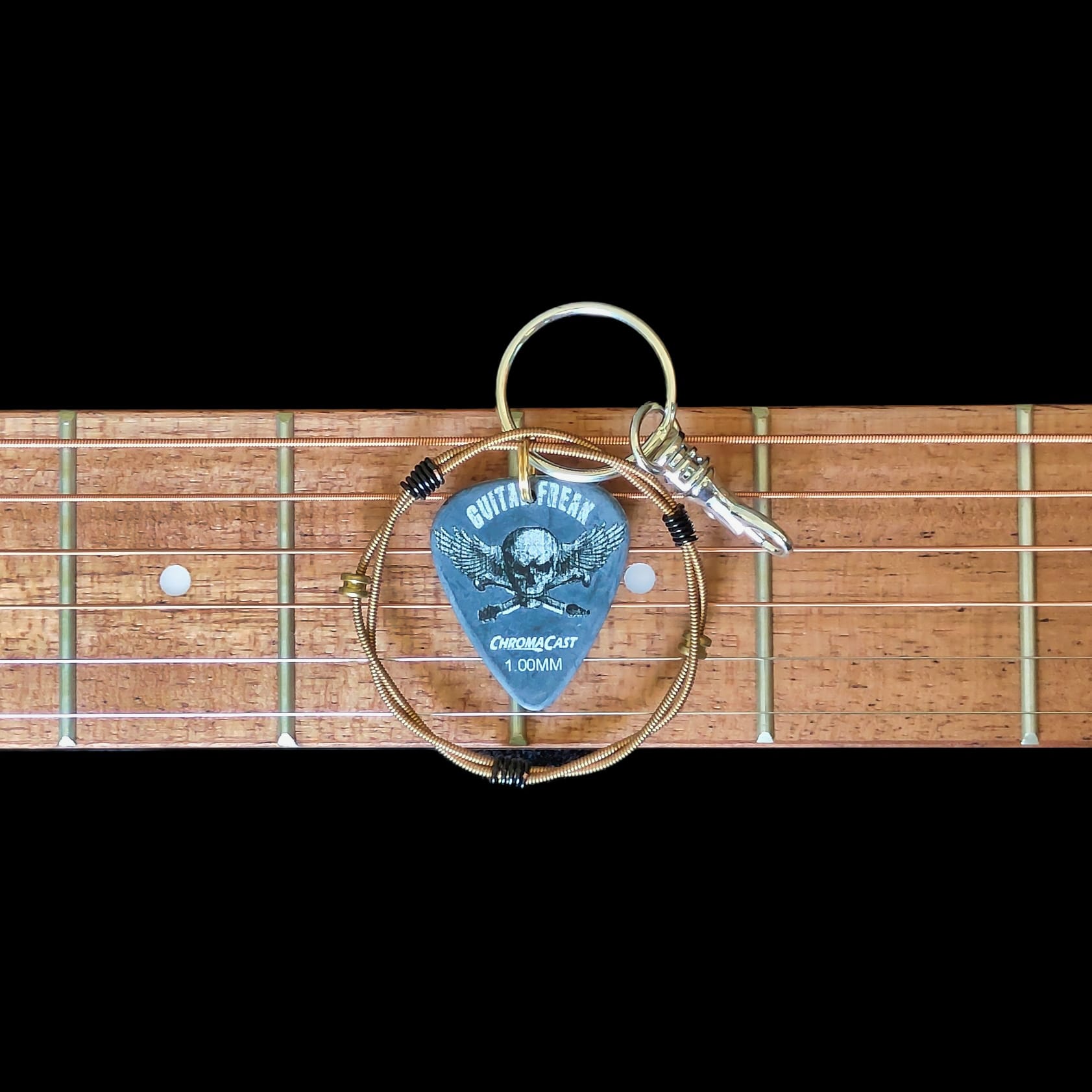 "Guitar Freak" Guitar String Keychain - Image 5