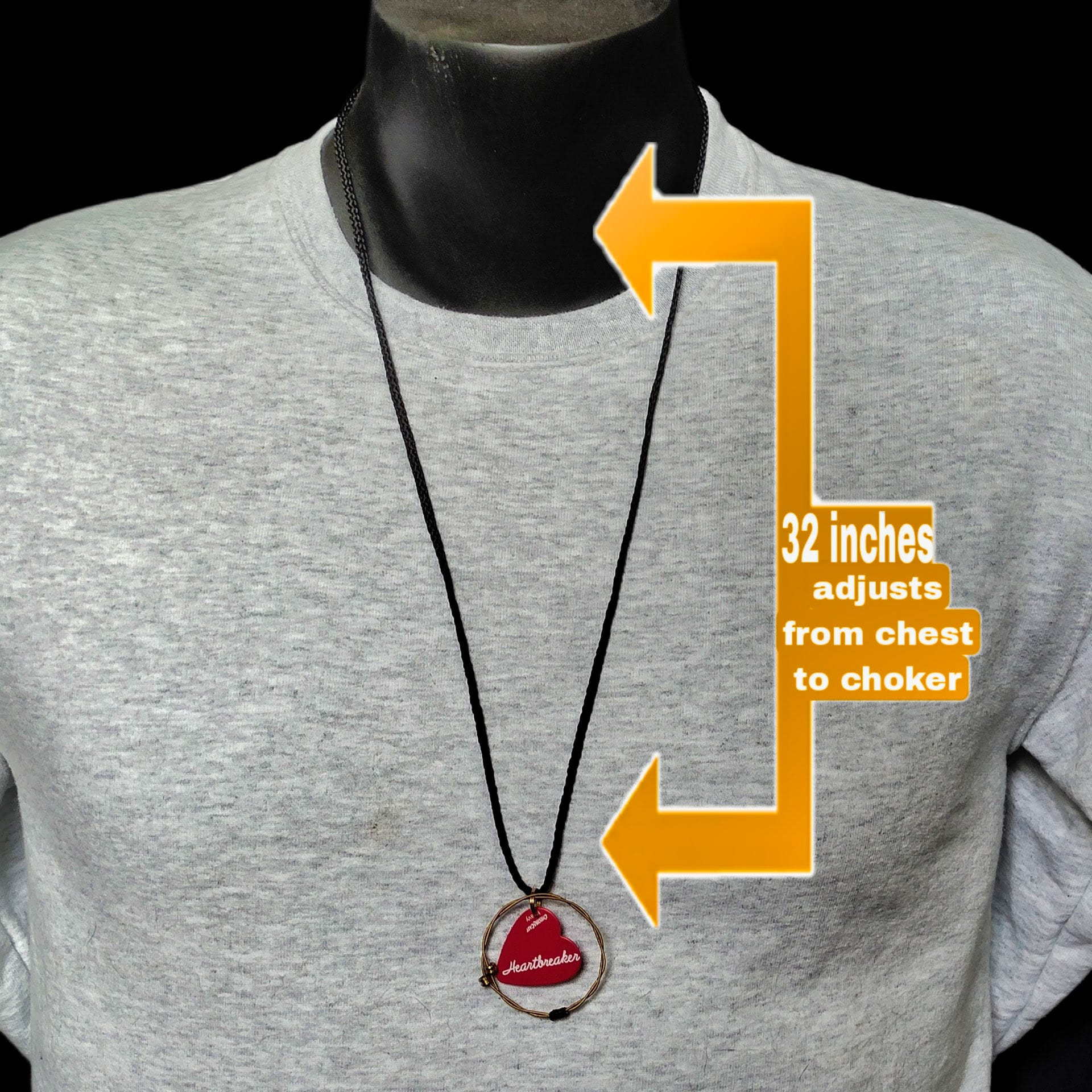 "Heartbreaker" Guitar String Necklace - Image 3