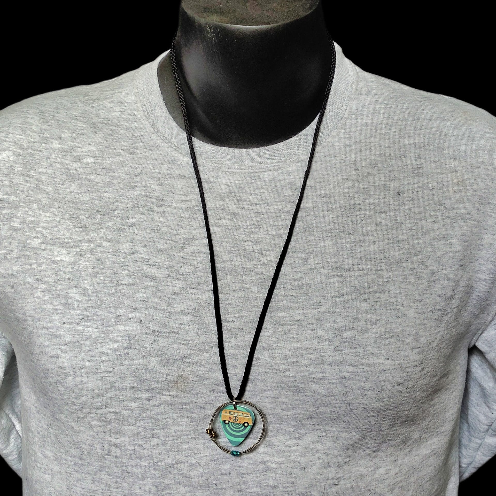 "Hippie Bus" Guitar String Necklace