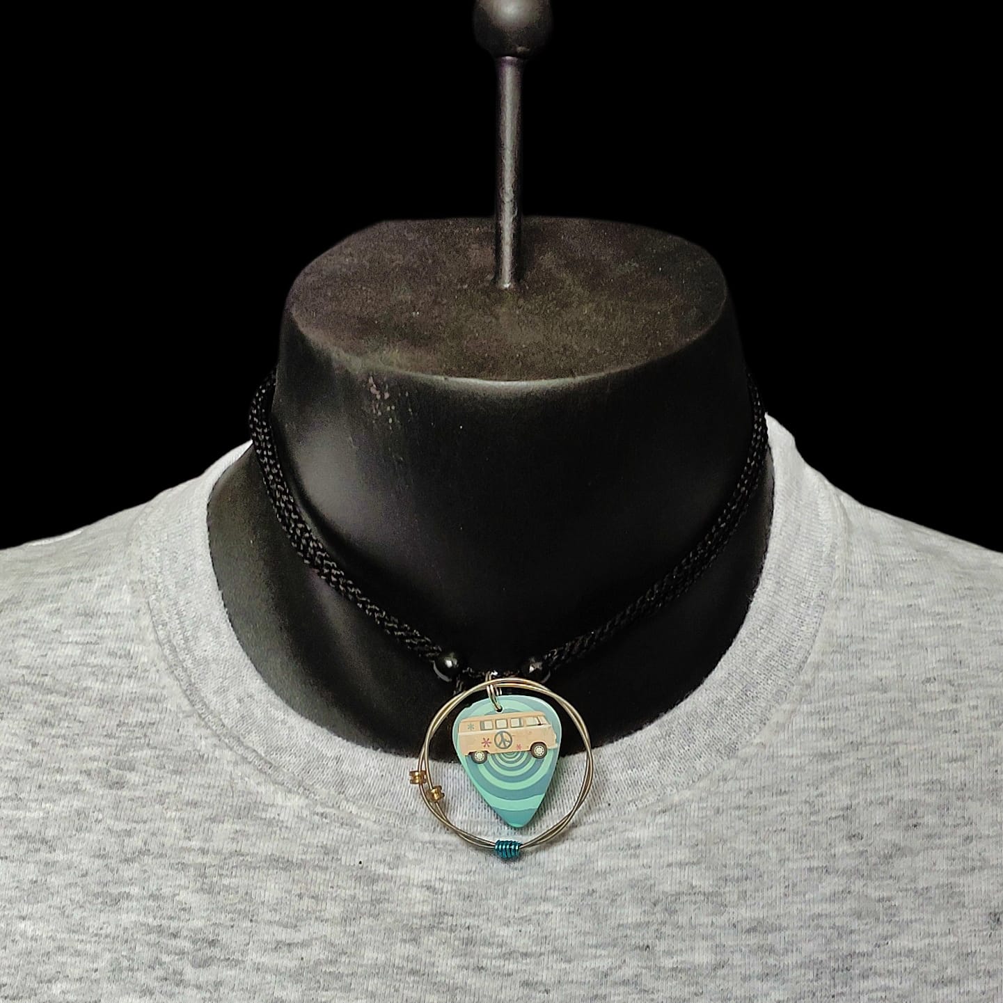 "Hippie Bus" Guitar String Necklace - Image 5