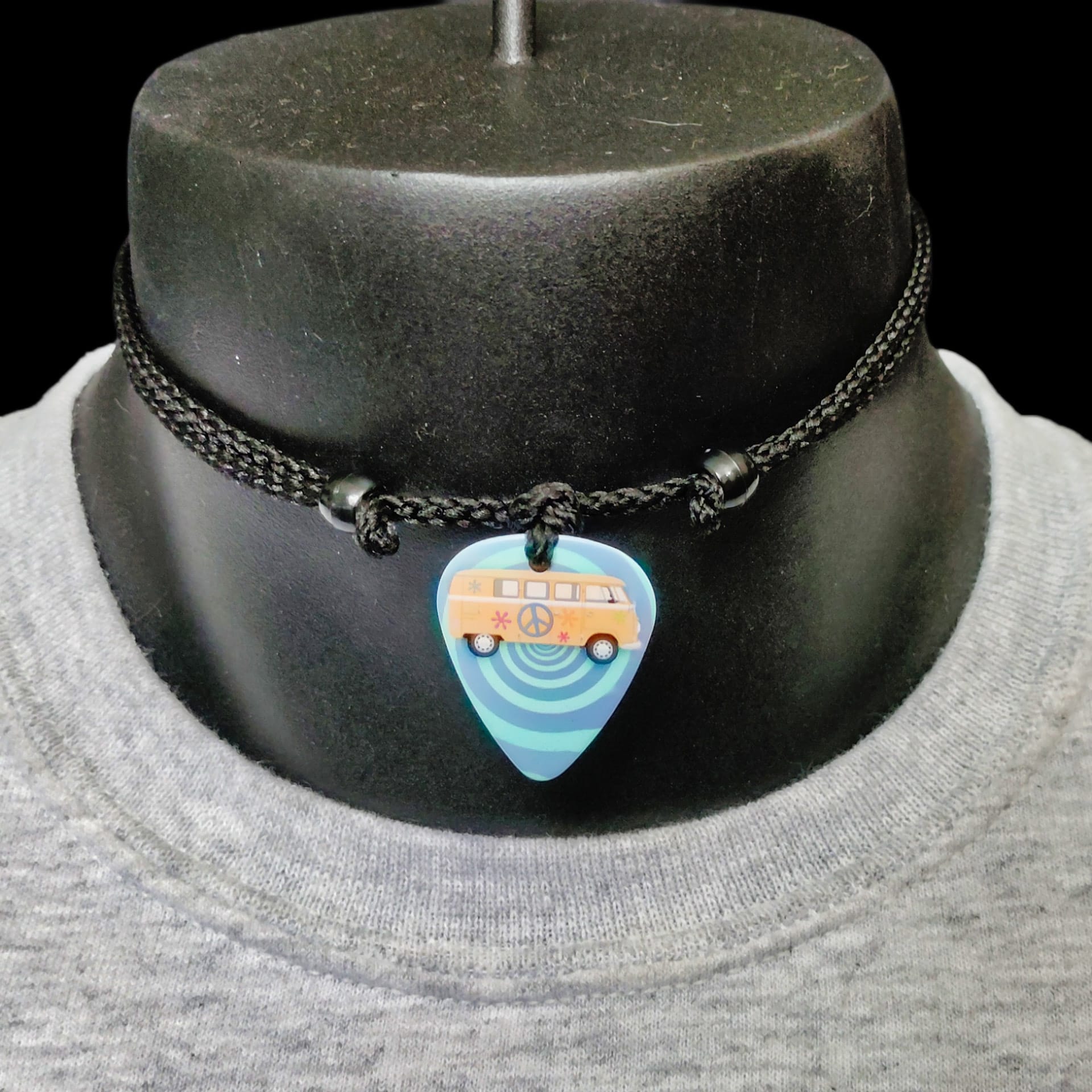 Hippie Bus Adjustable Guitar Pick Necklace by Restrumed - Image 4