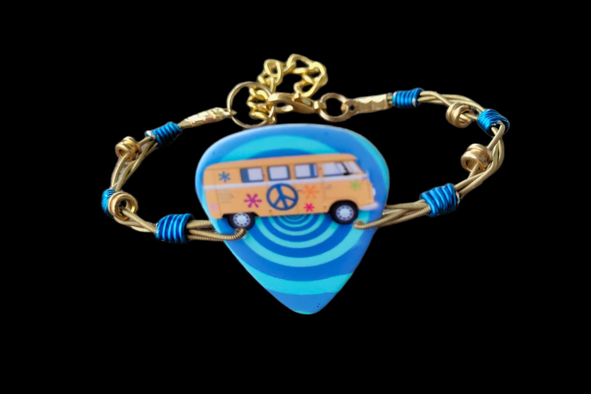 Hippie Bus Recycled Guitar String Bracelet by Restrumed - Image 6