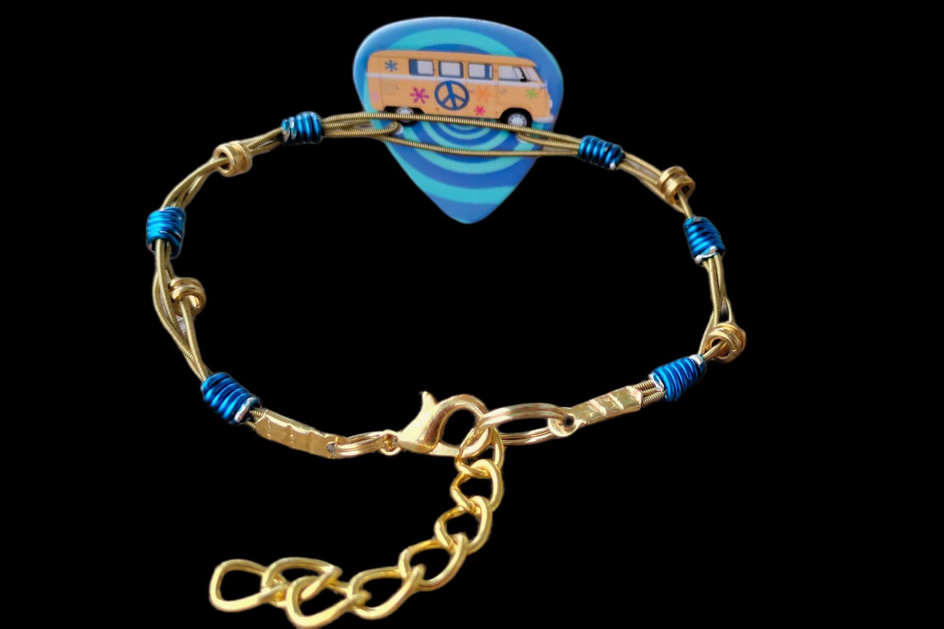 Hippie Bus Recycled Guitar String Bracelet by Restrumed - Image 8