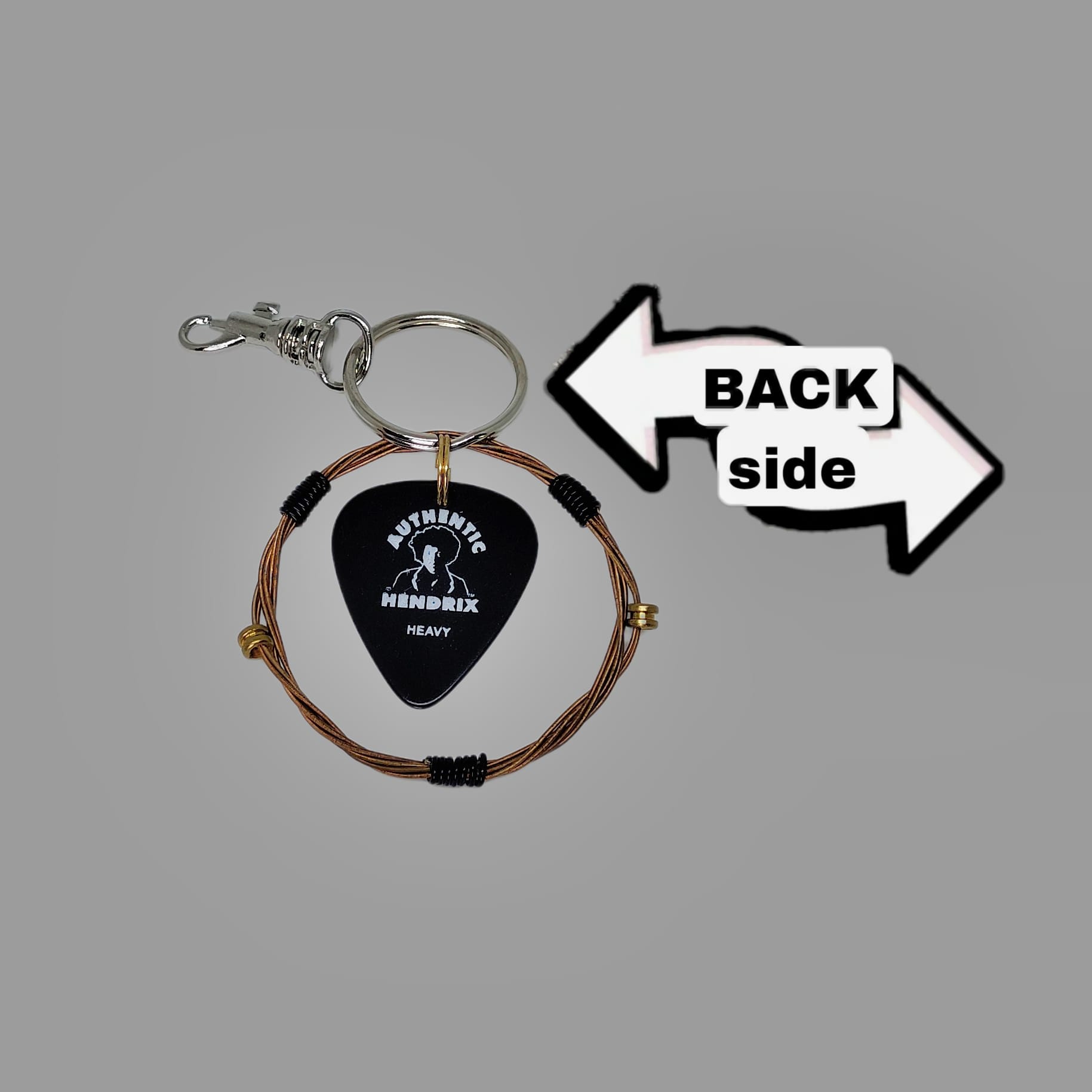 Jimi Hendrix "Band of Gypsys" Guitar String Keychain - Image 3
