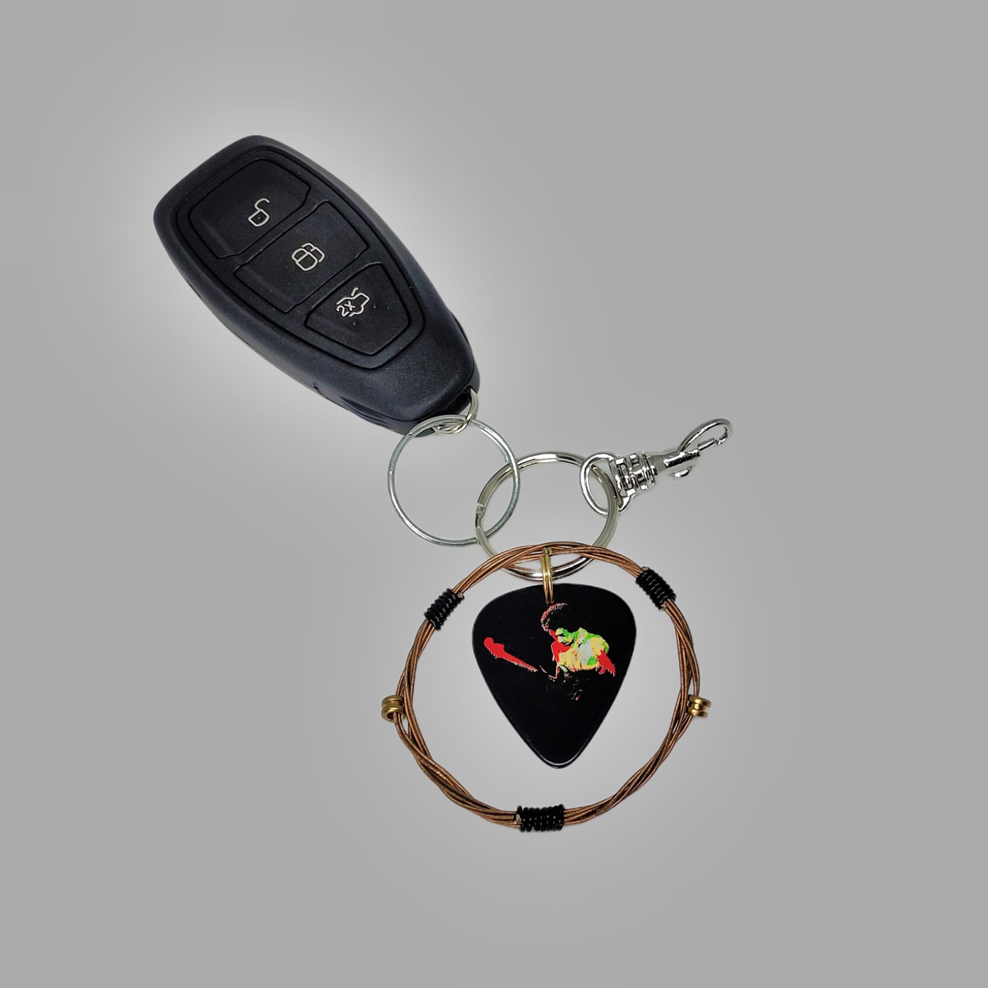 Jimi Hendrix "Band of Gypsys" Guitar String Keychain - Image 4