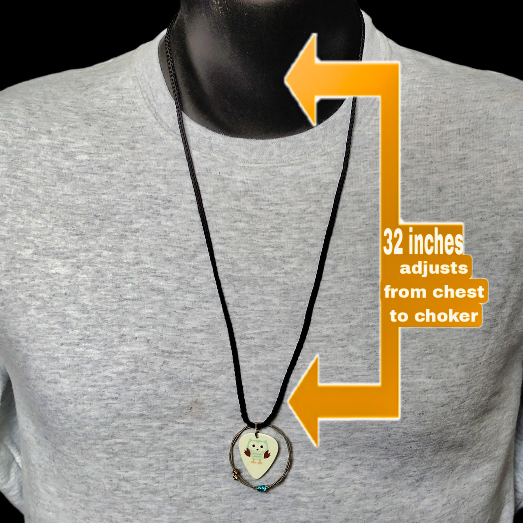 "Owl" Guitar String Necklace - Image 3