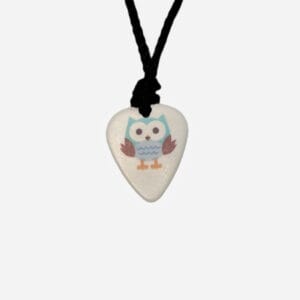 Owl Guitar Pick Necklace