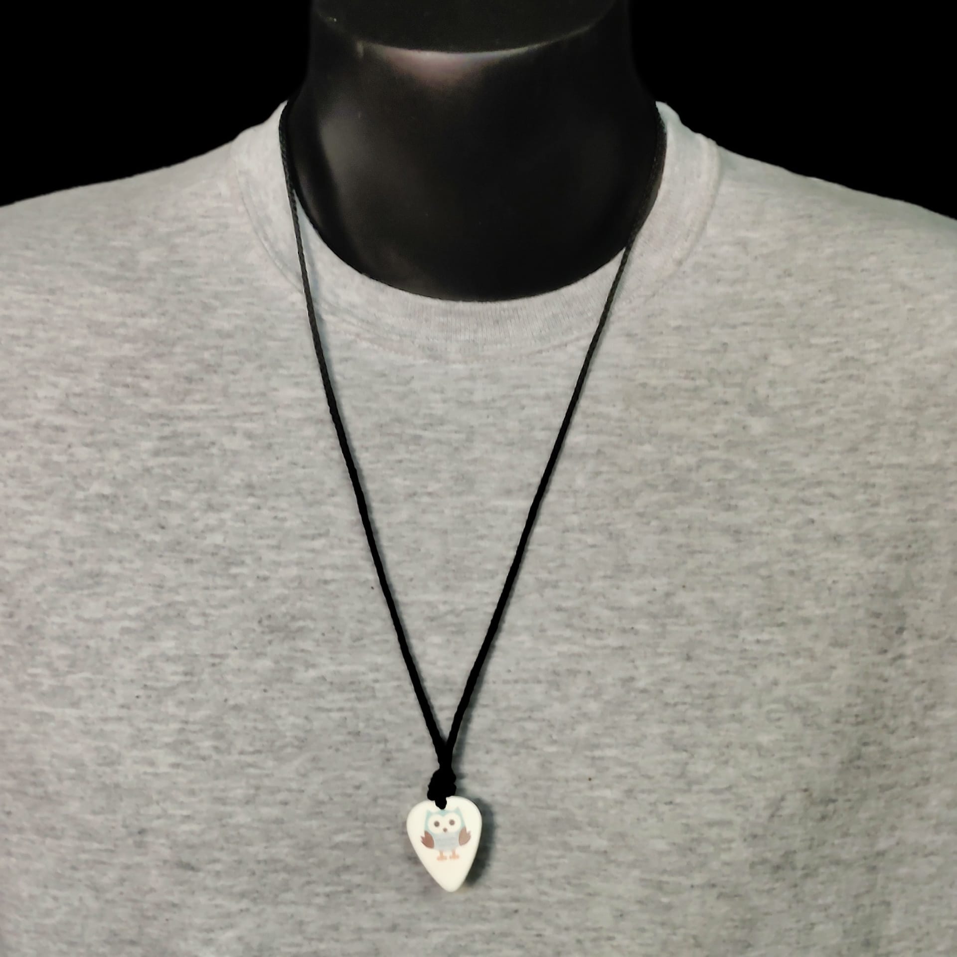 Owl Guitar Pick Necklace - Image 4