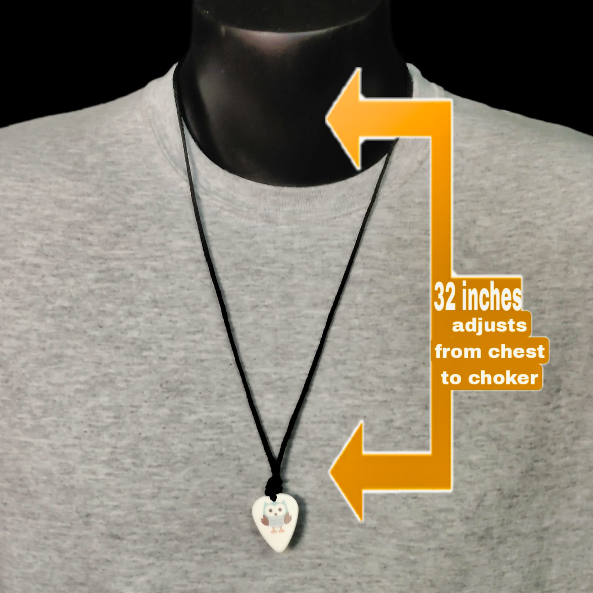 Owl Guitar Pick Necklace - Image 5