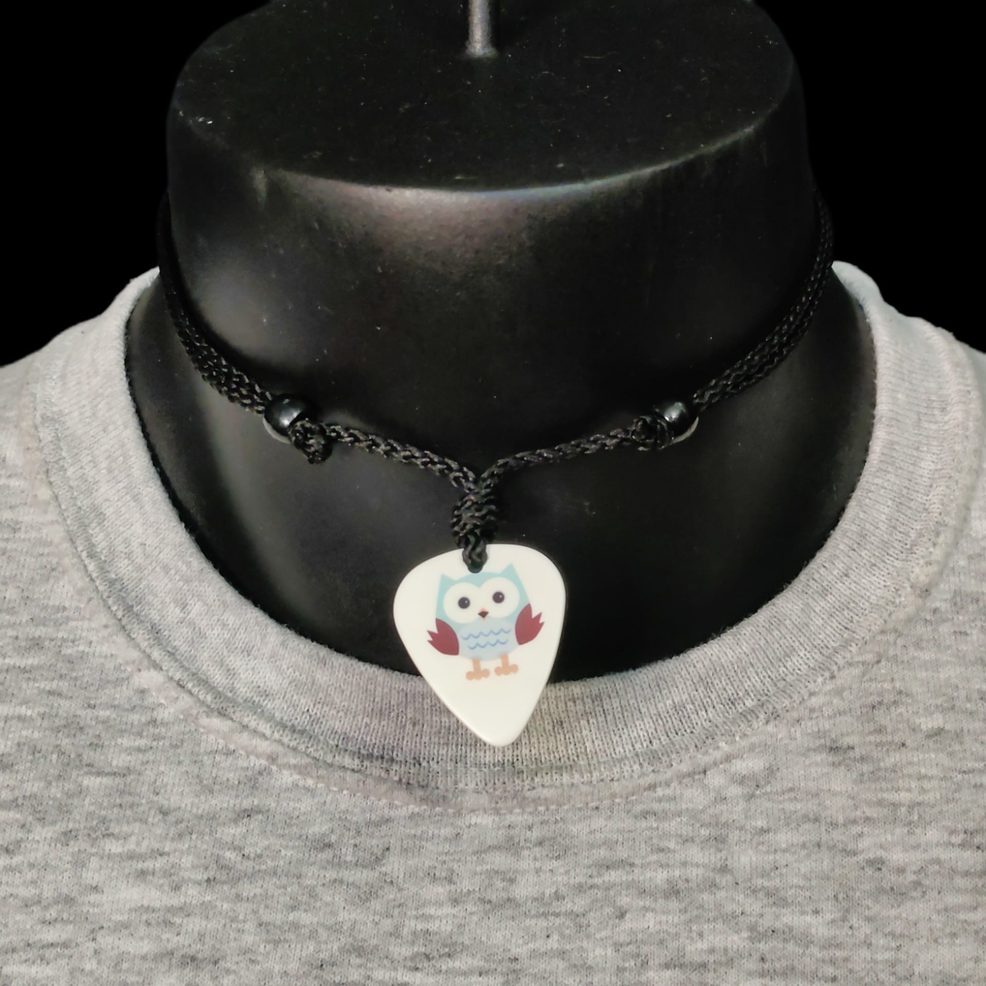 Owl Guitar Pick Necklace - Image 2