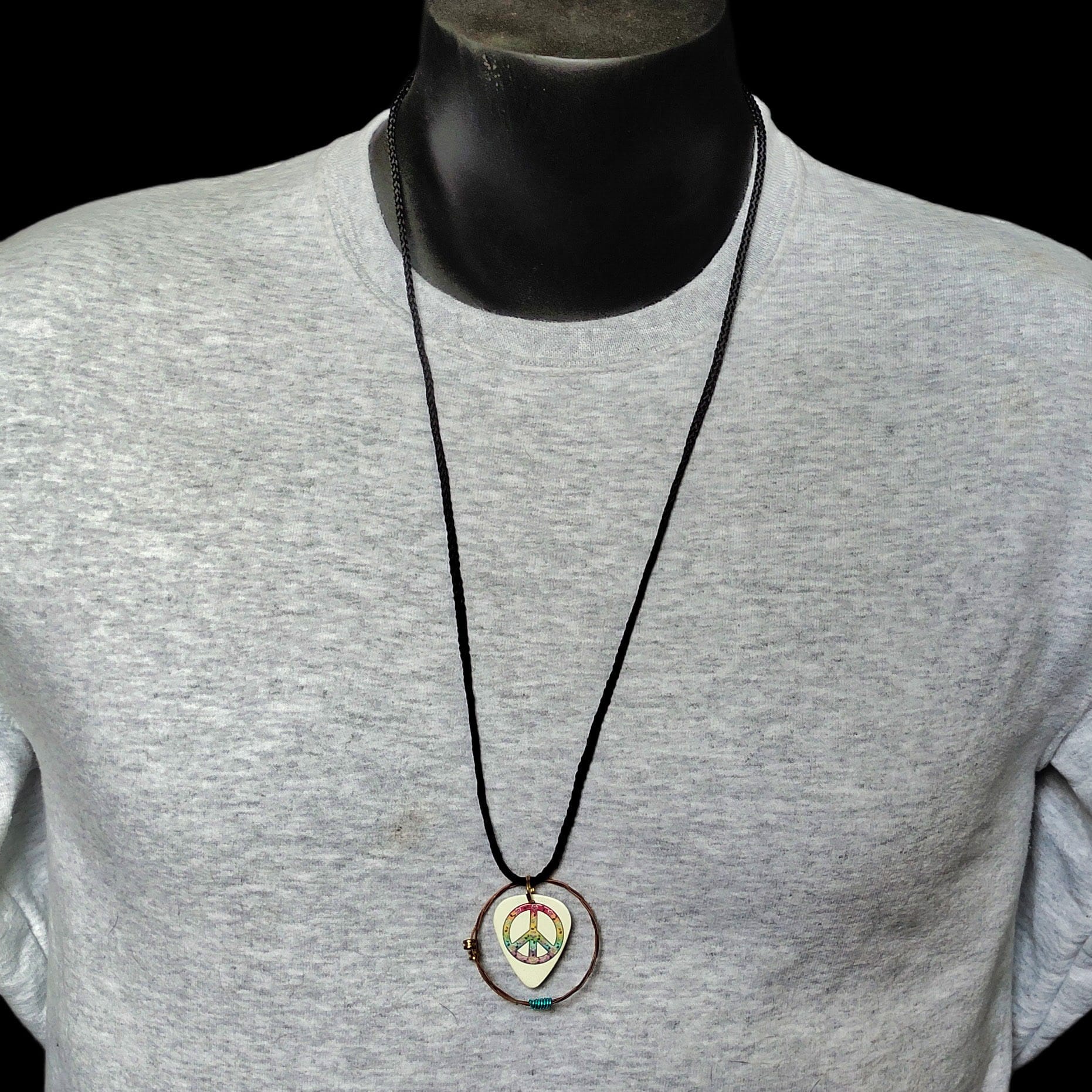 Peace Sign Guitar String Necklace - Restrumed.com - Upcycled Guitar ...