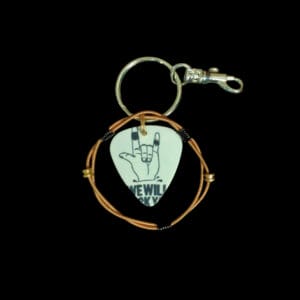 "We Will Rock You" Guitar String Keychain