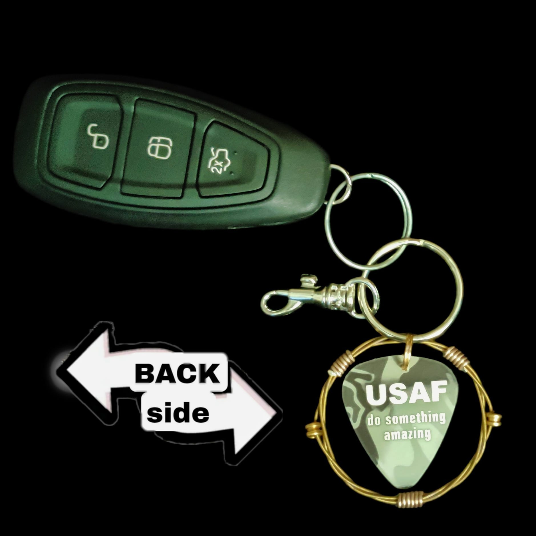 US Air Force Guitar String Keychain - Image 4