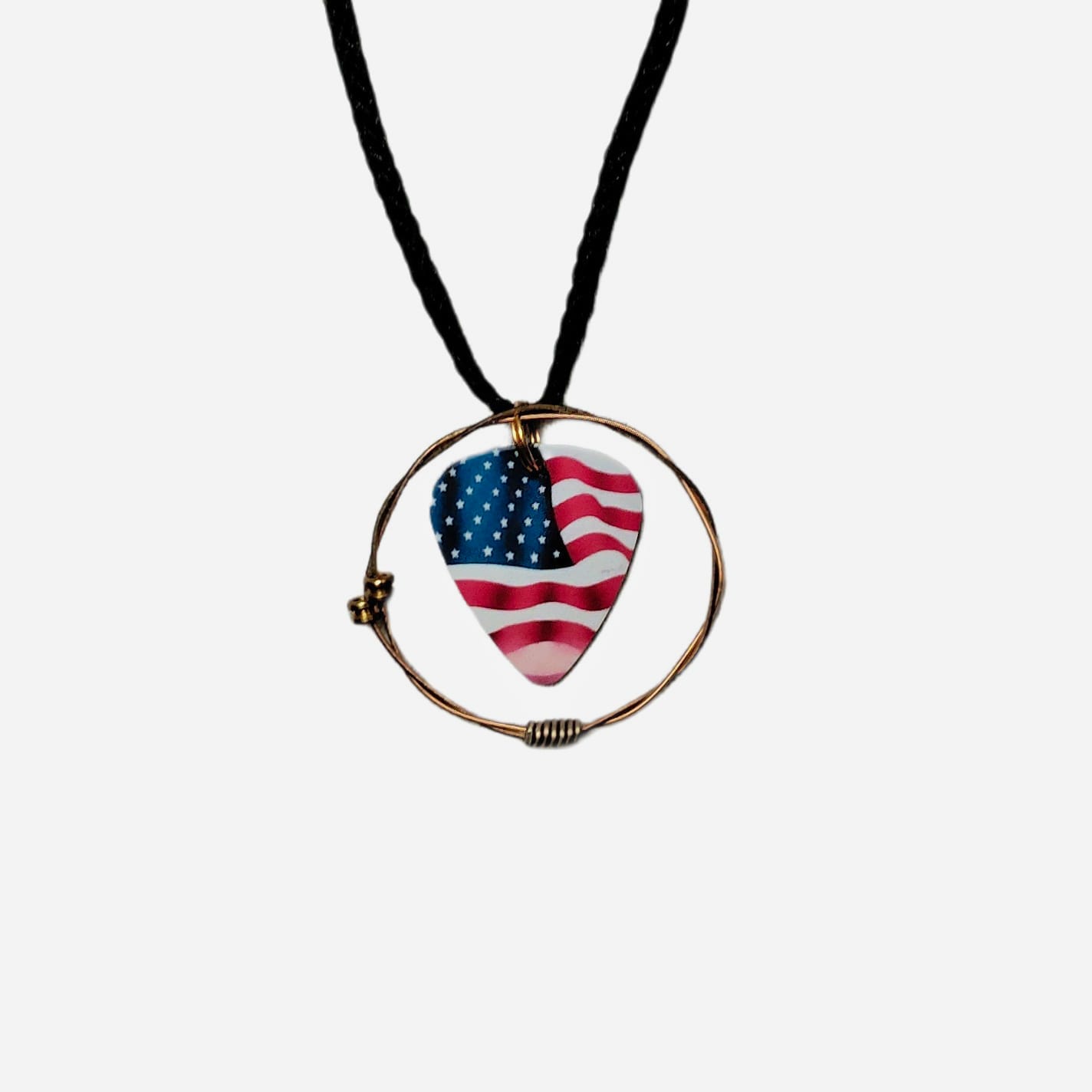 American Flag Guitar String Necklace - Image 6