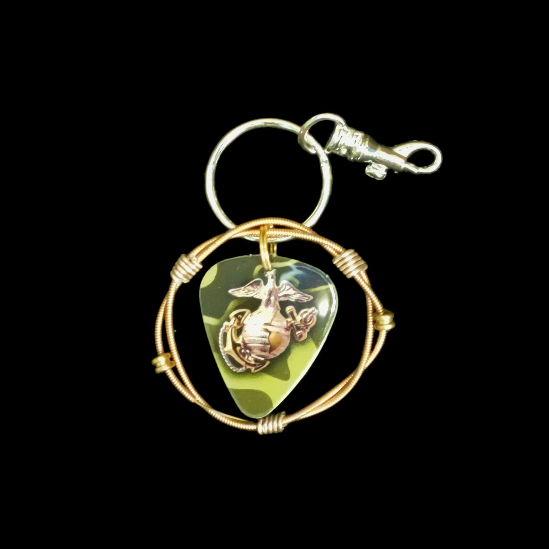 US Marines Guitar String Keychain