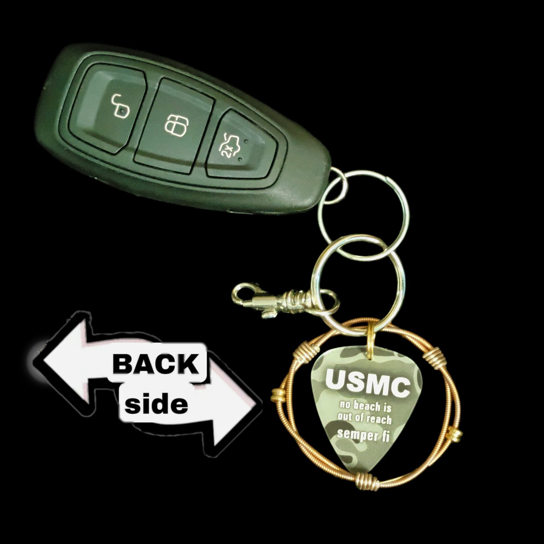 US Marines Guitar String Keychain - Image 4