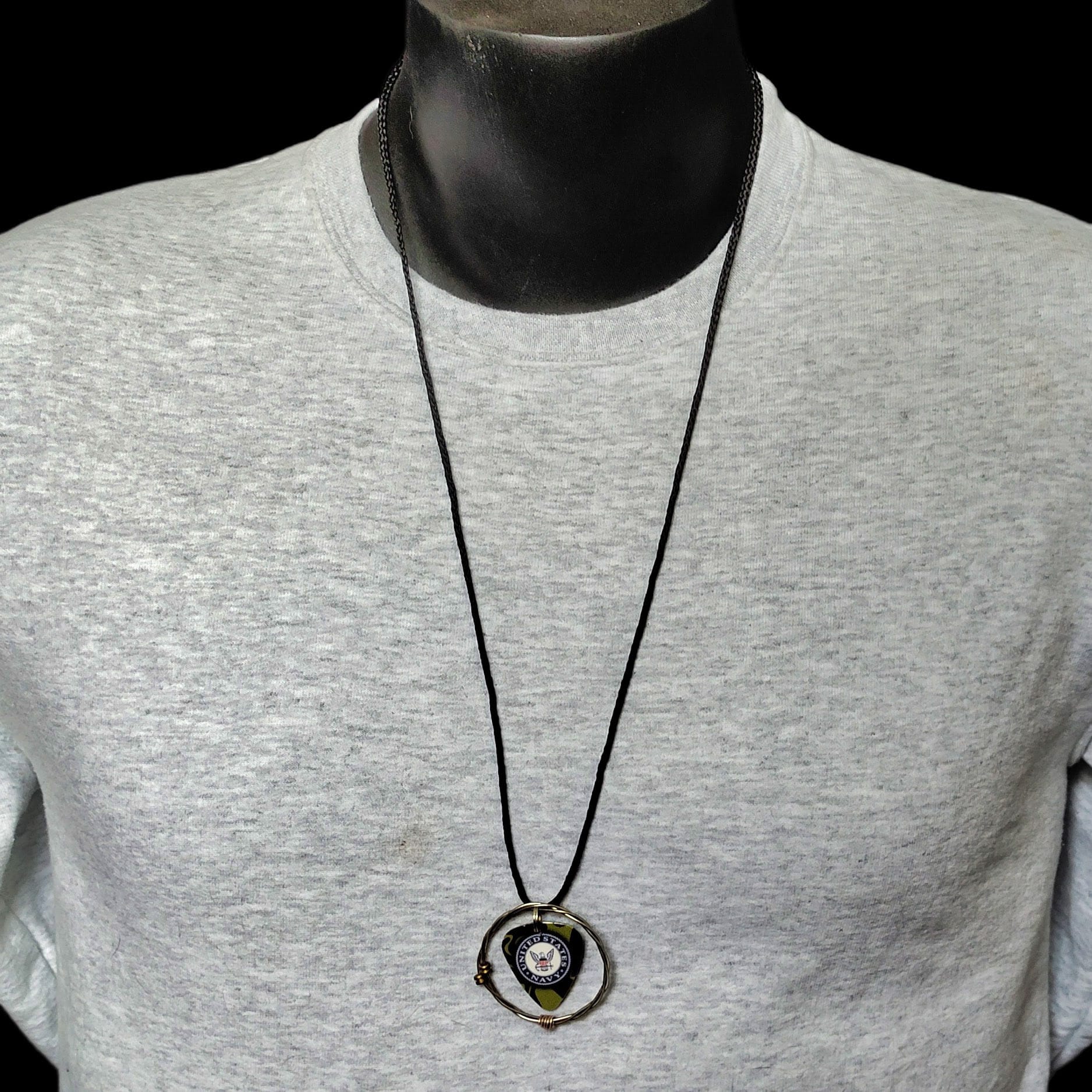 US Navy Guitar String Necklace